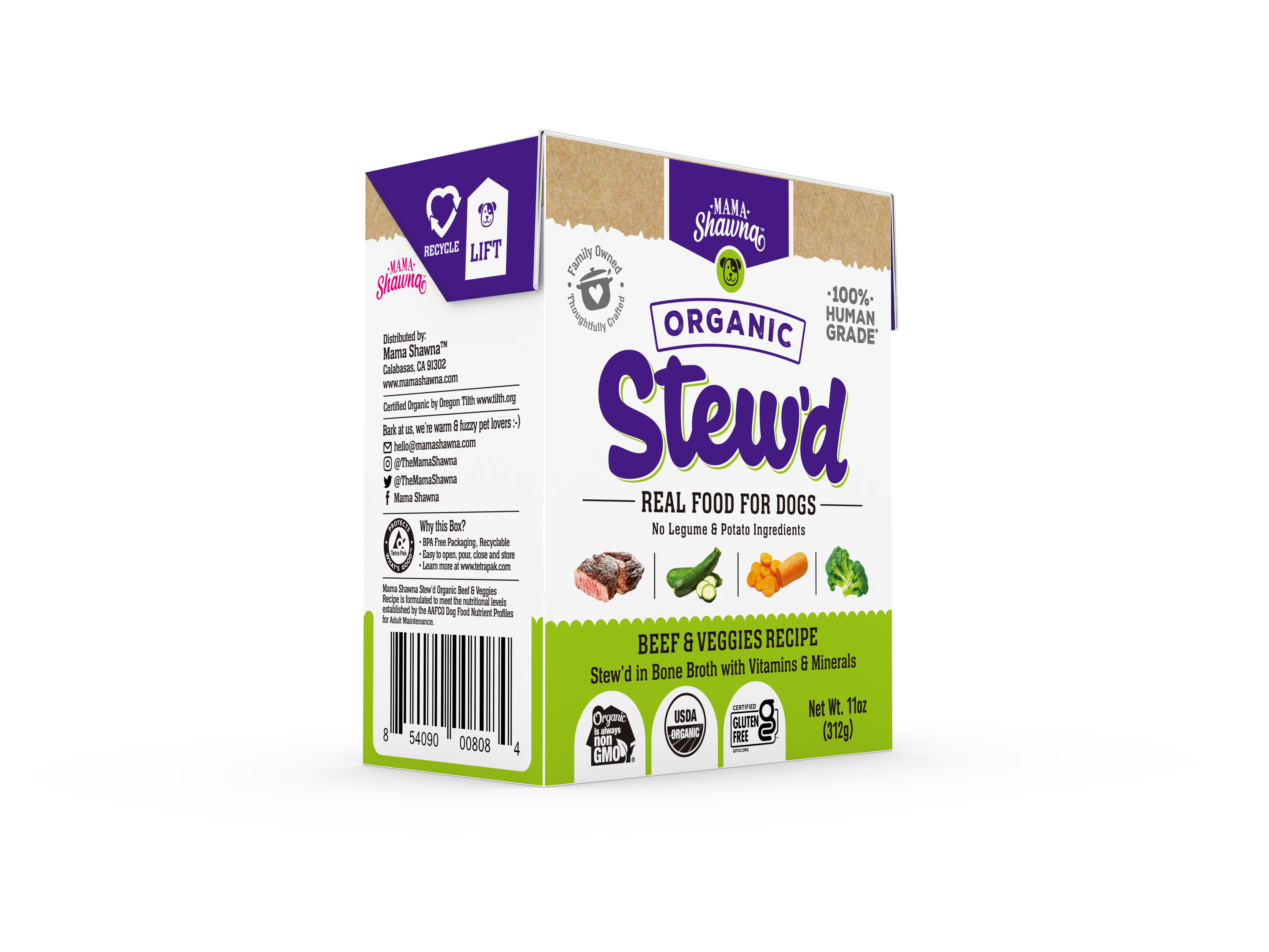 Mama Shawna - Stew'd Organic Dog Beef & Veggies Recipe: Purple