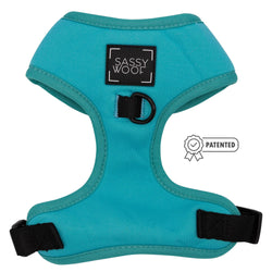 SASSY WOOF - Dog Adjustable Harness - Neon Blue: XXS