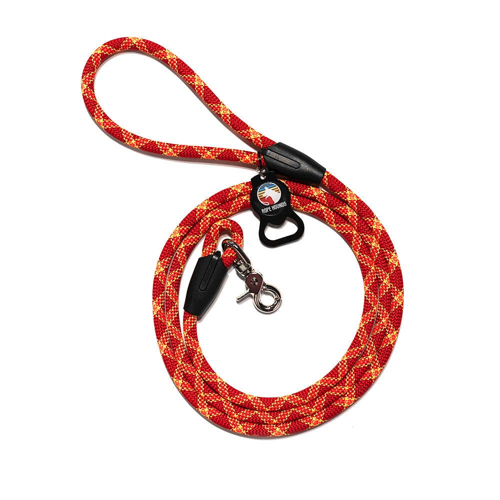 Rope Hounds - Classic Dog Leash - Reds: Hog Wild / 6 Foot