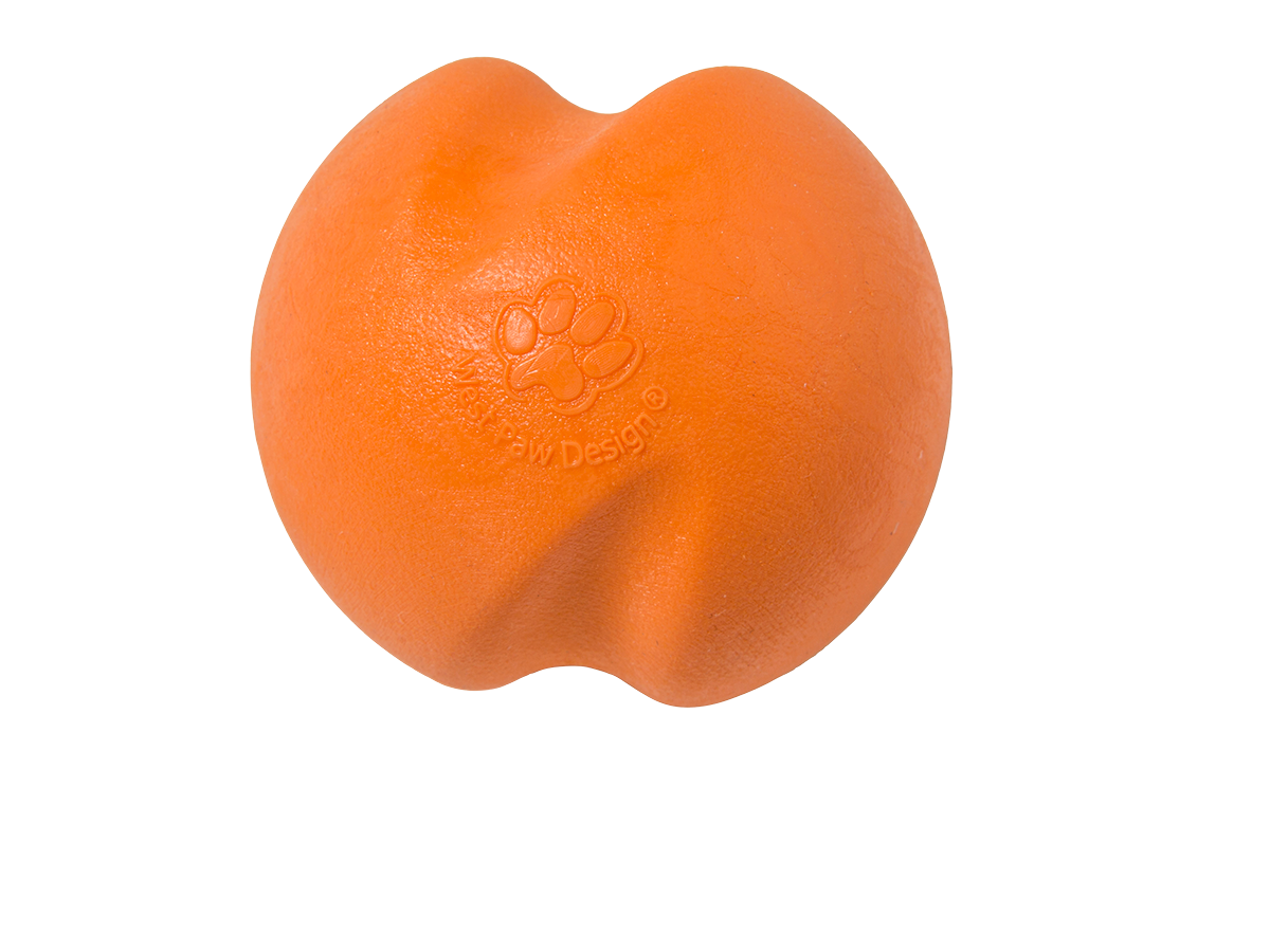 West Paw - Jive® Dog Toy Ball for Chew, and Fetch: XS orange