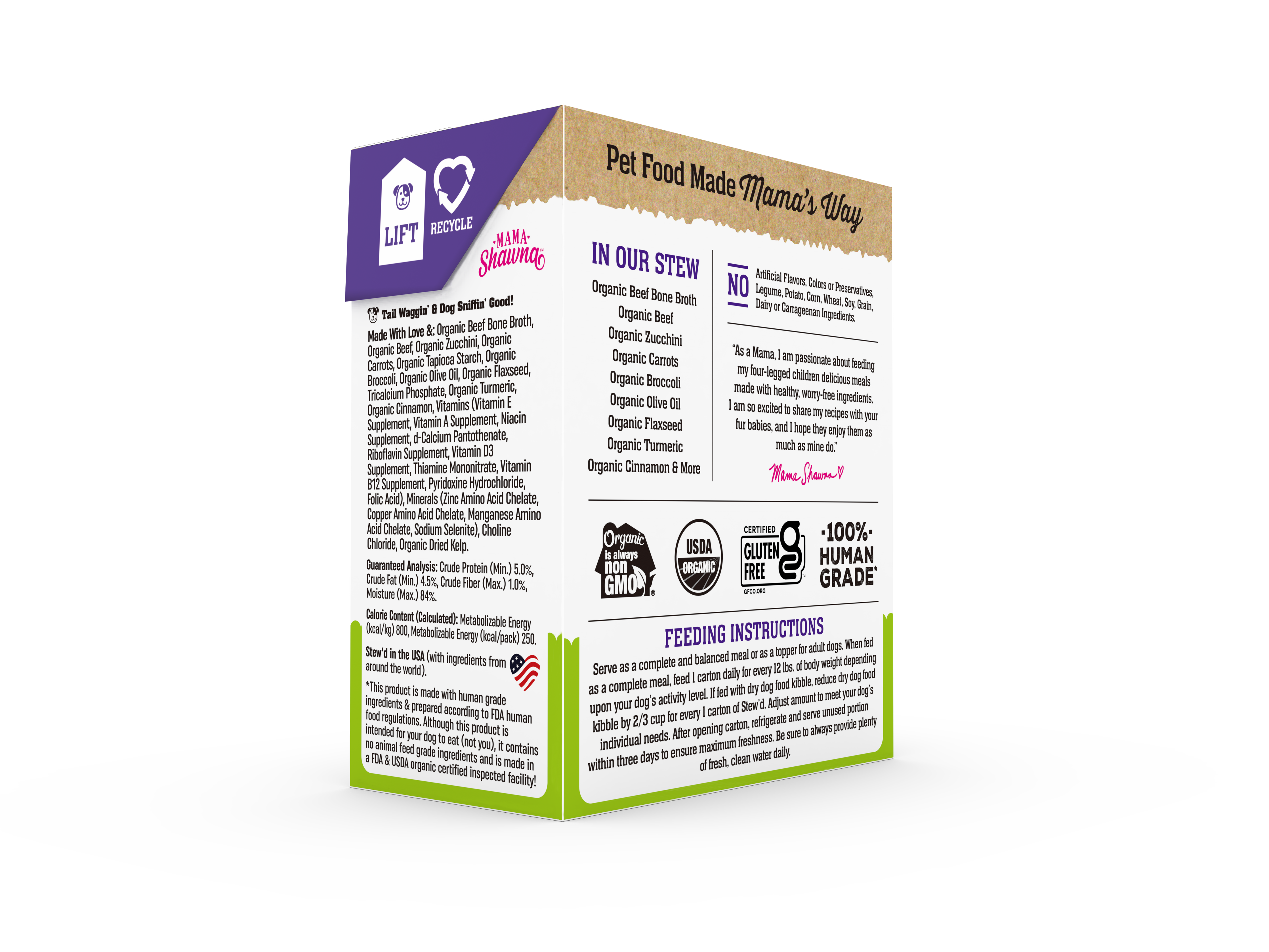 Mama Shawna - Stew'd Organic Dog Beef & Veggies Recipe: Purple