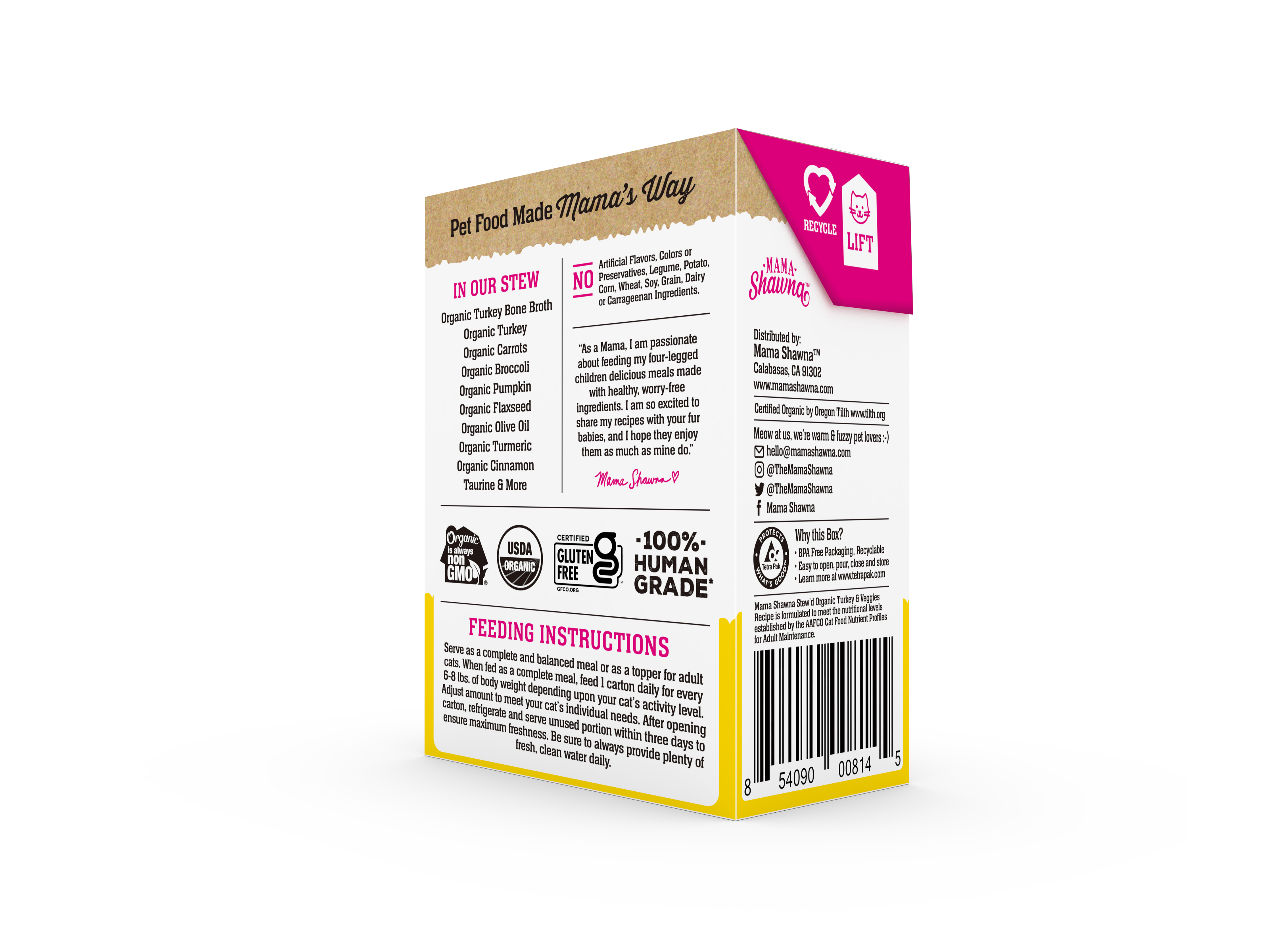 Mama Shawna - Stew'd Organic Cat Turkey & Veggies Recipe: Yellow