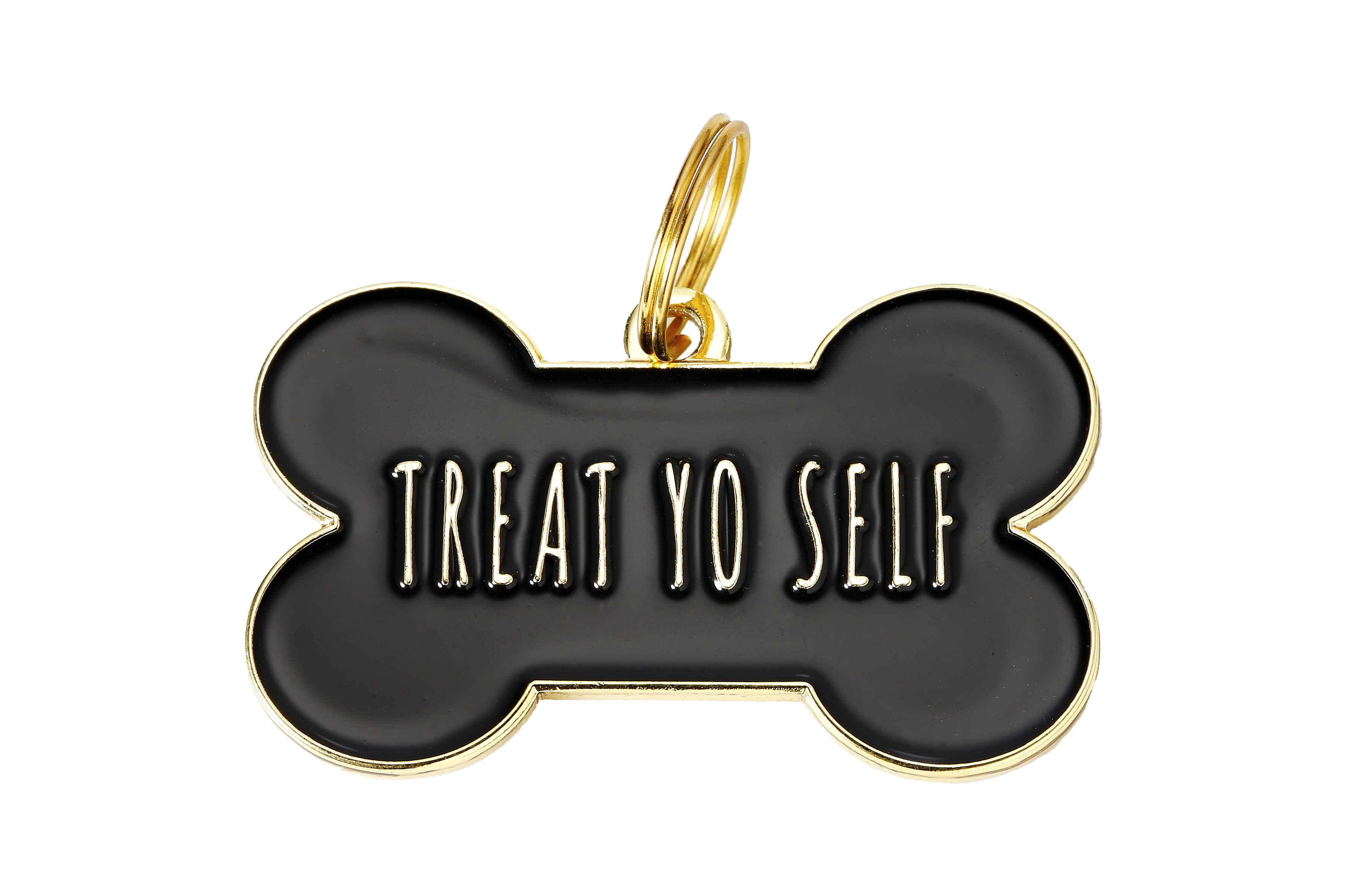 Treat Yo Self Pet ID Tag: White