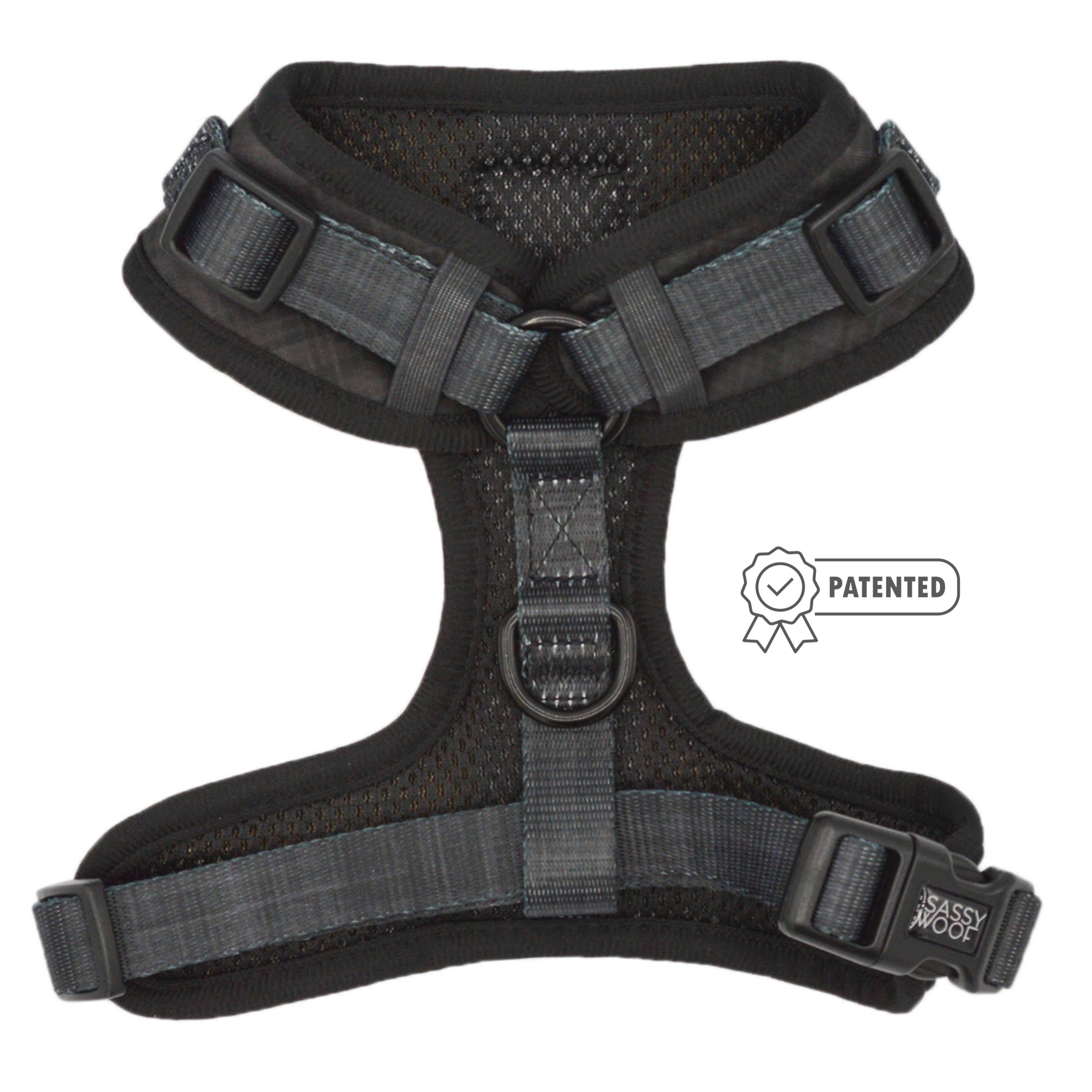 SASSY WOOF - Dog Adjustable  Harness - Baby Got Black: S