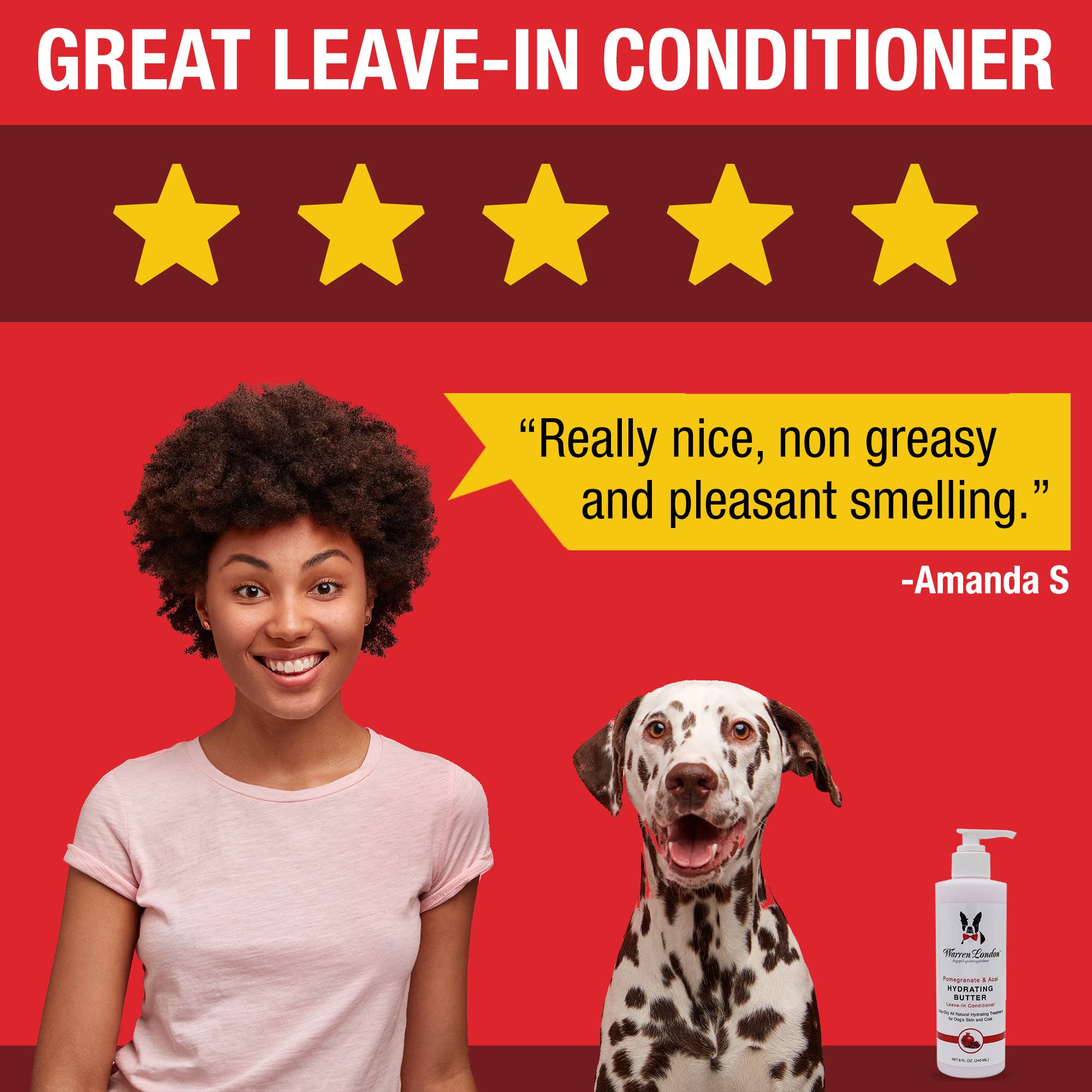 Warren London Dog Products - Hydrating Butter Leave-In Lotion - 3 Scents - 2 Sizes: Guava & Mango / 8oz