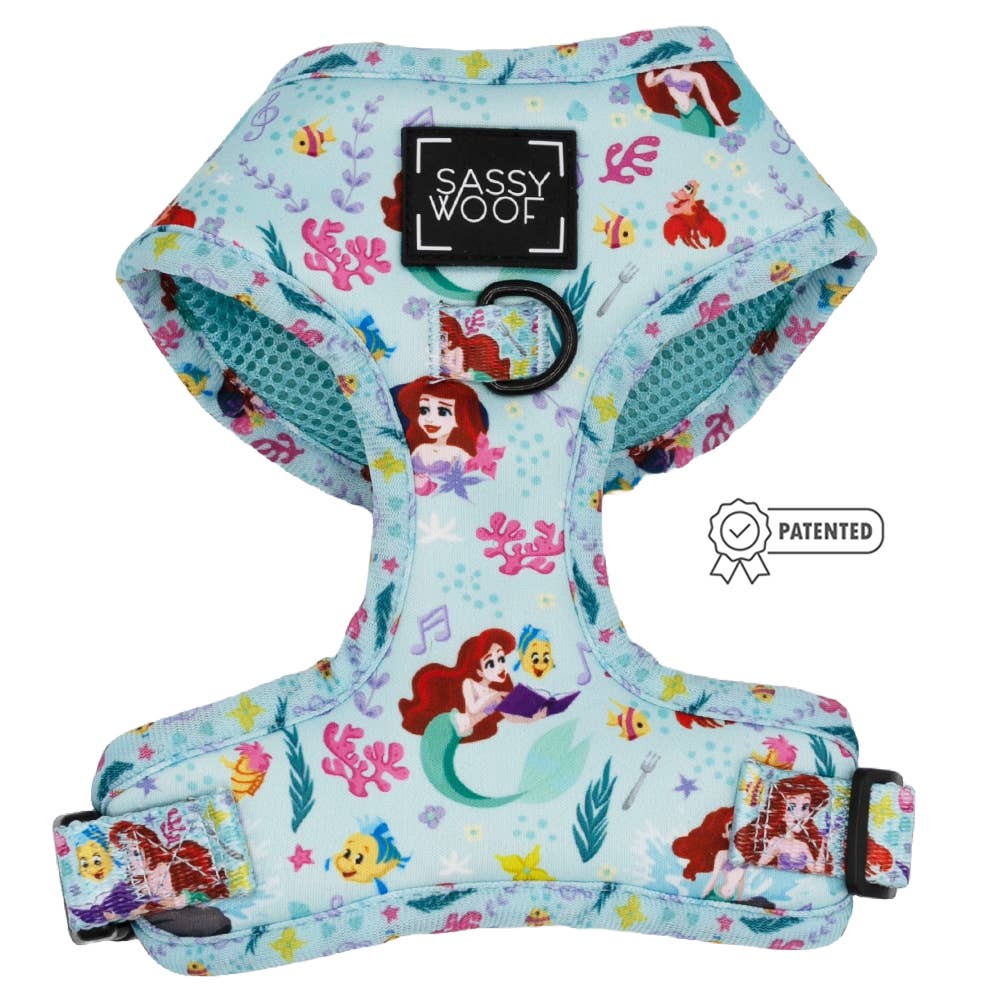 SASSY WOOF - Dog Adjustable Harness - Disney's Ariel: Medium