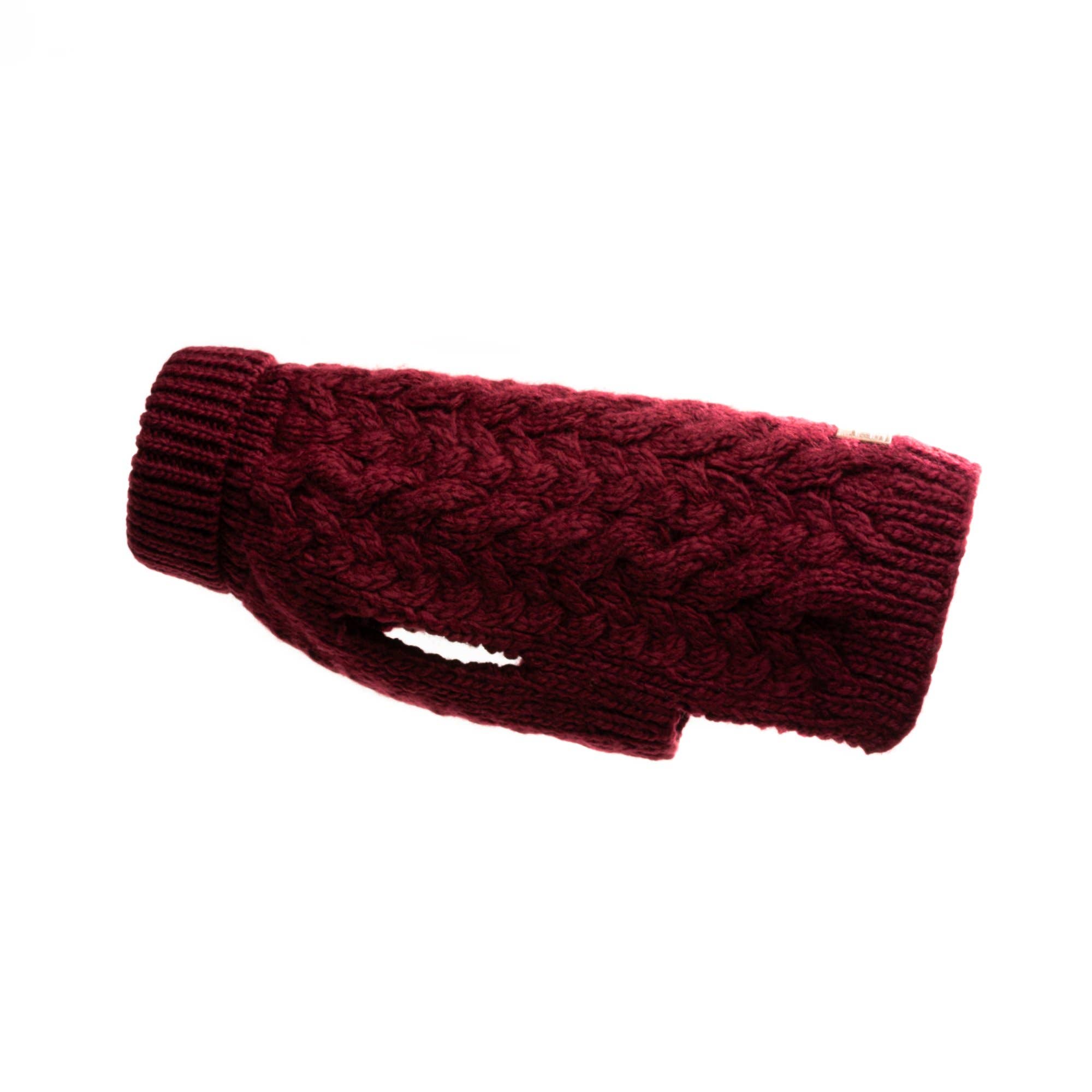 fabdog - Burgundy Wool Turtleneck Dog Sweater: 8