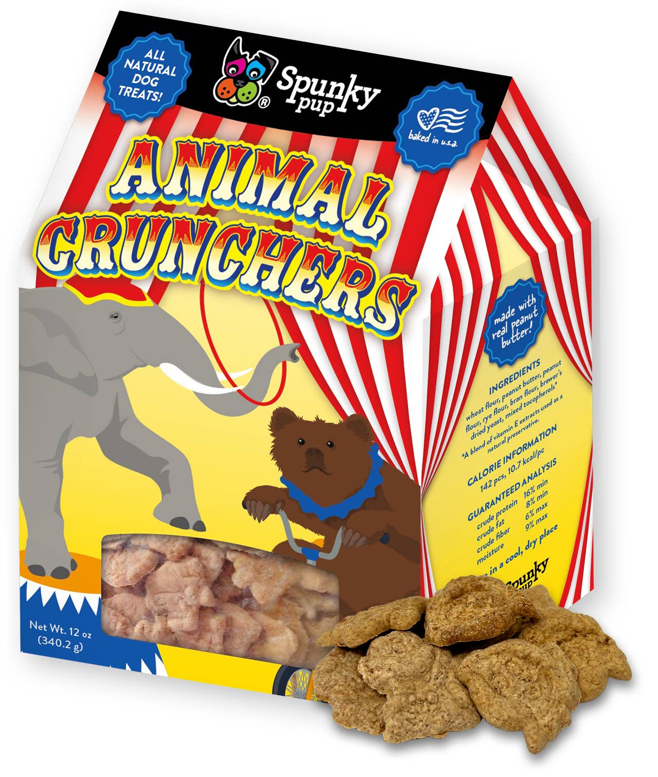 Spunky Pup - Animal Crunchers Dog Treats: Small