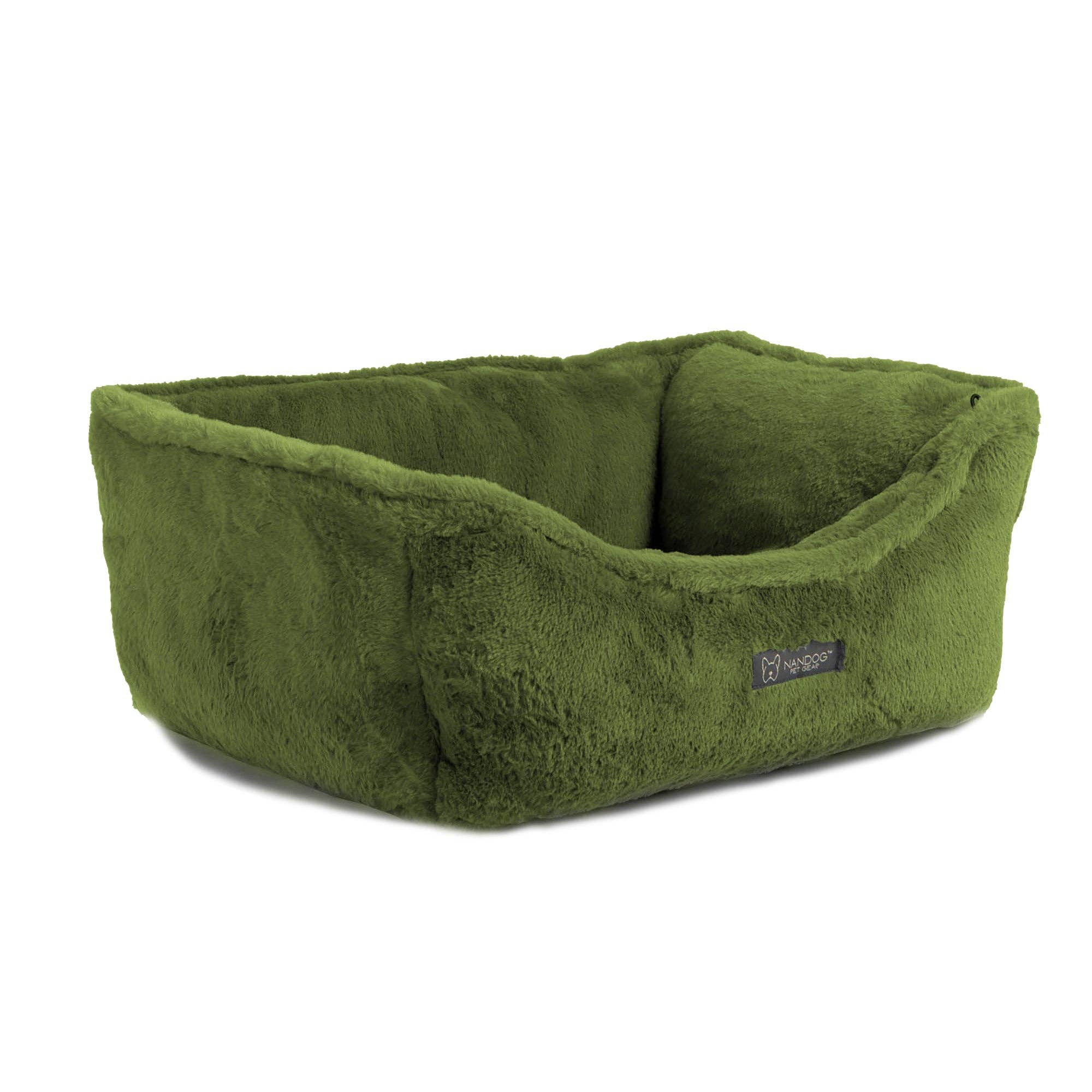 Nandog Pet Gear - CLOUD REVERSIBLE PET BED - OLIVE GREEN