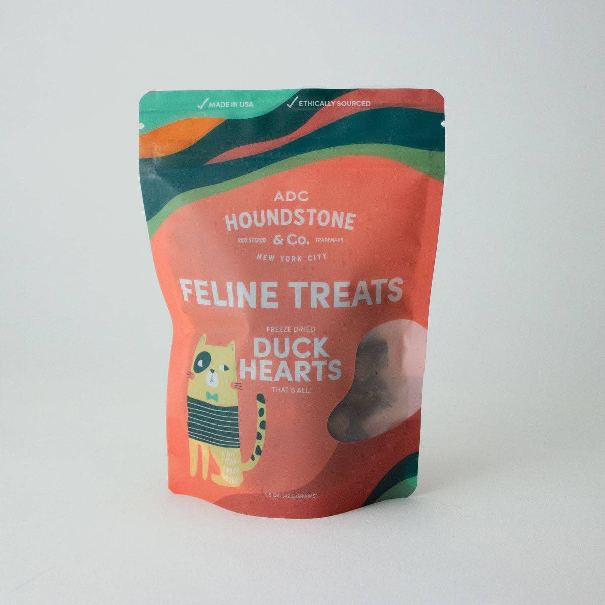 Duck Heart Freeze Dried Cat Treats 1.5 oz