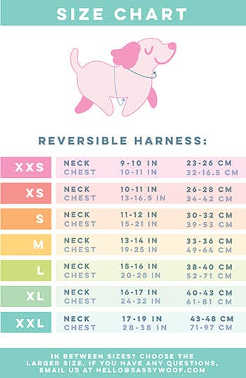 SASSY WOOF - Dog Reversible Harness - Floral Frenzy: XXLarge