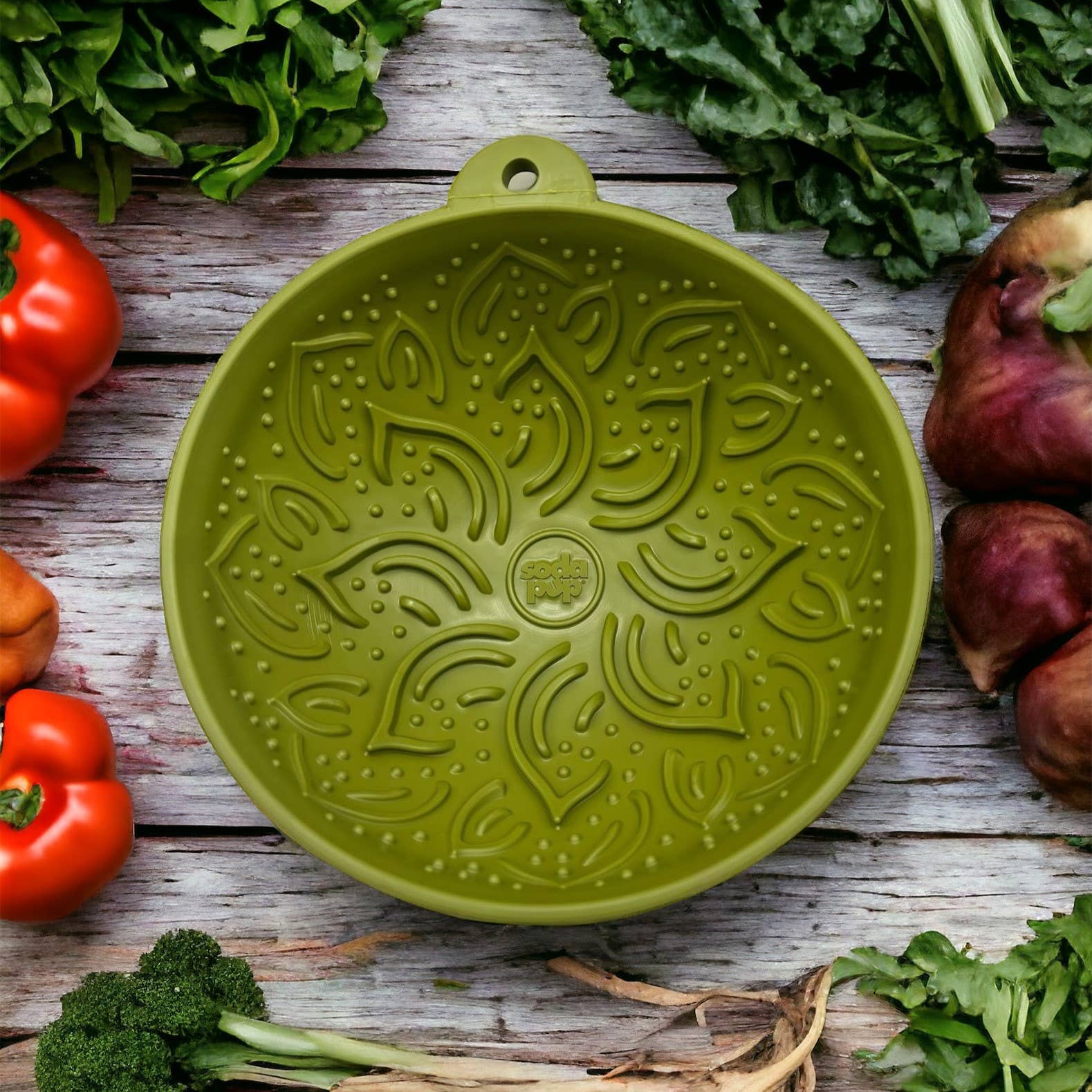 SodaPup Dog Toys - Garden of Eatin' Tipsy Bowl: Green Garden of Eatin' Tipsy Bowl