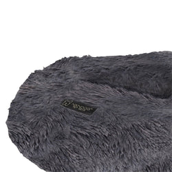 Nandog Pet Gear - SHAGGY ROUND PET BED - MEDIUM / DARK GRAY