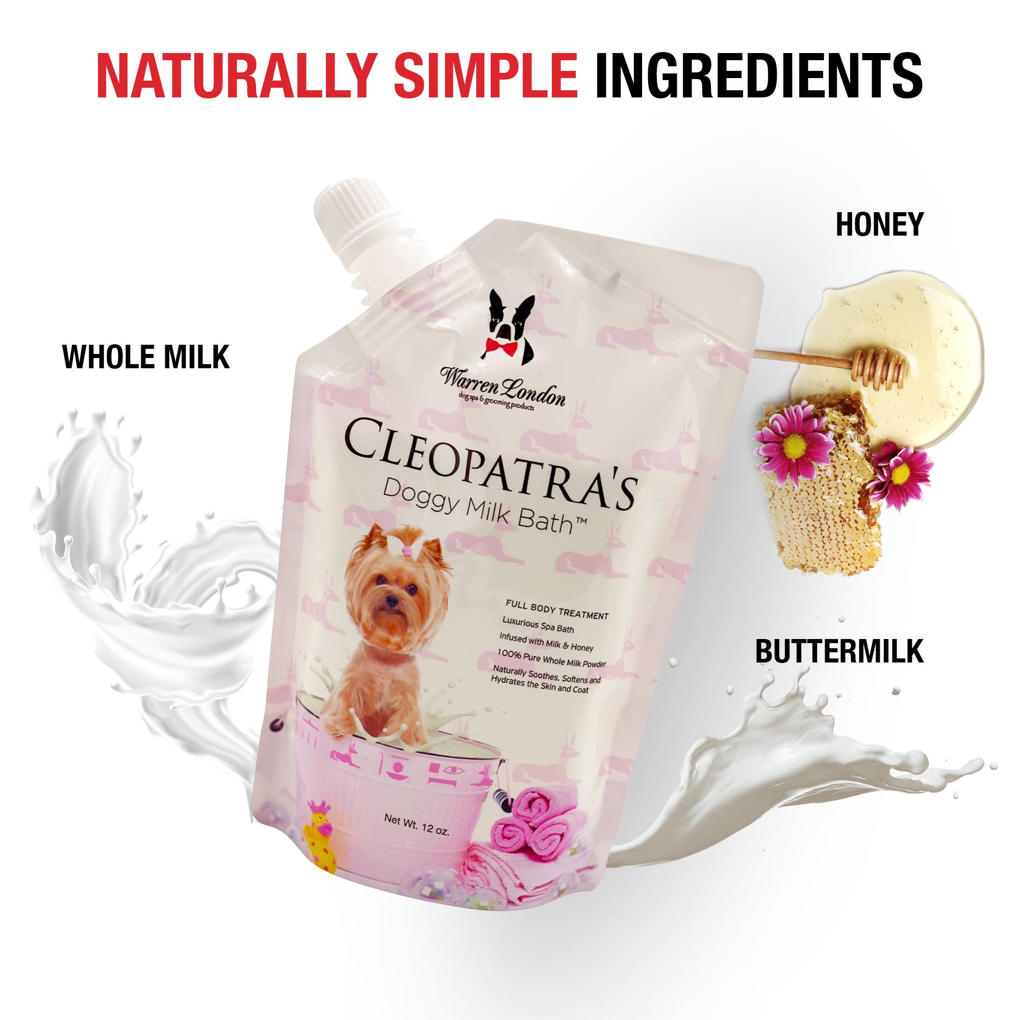 Cleopatra's Doggy Milk Bath - Two Sizes: 12 oz