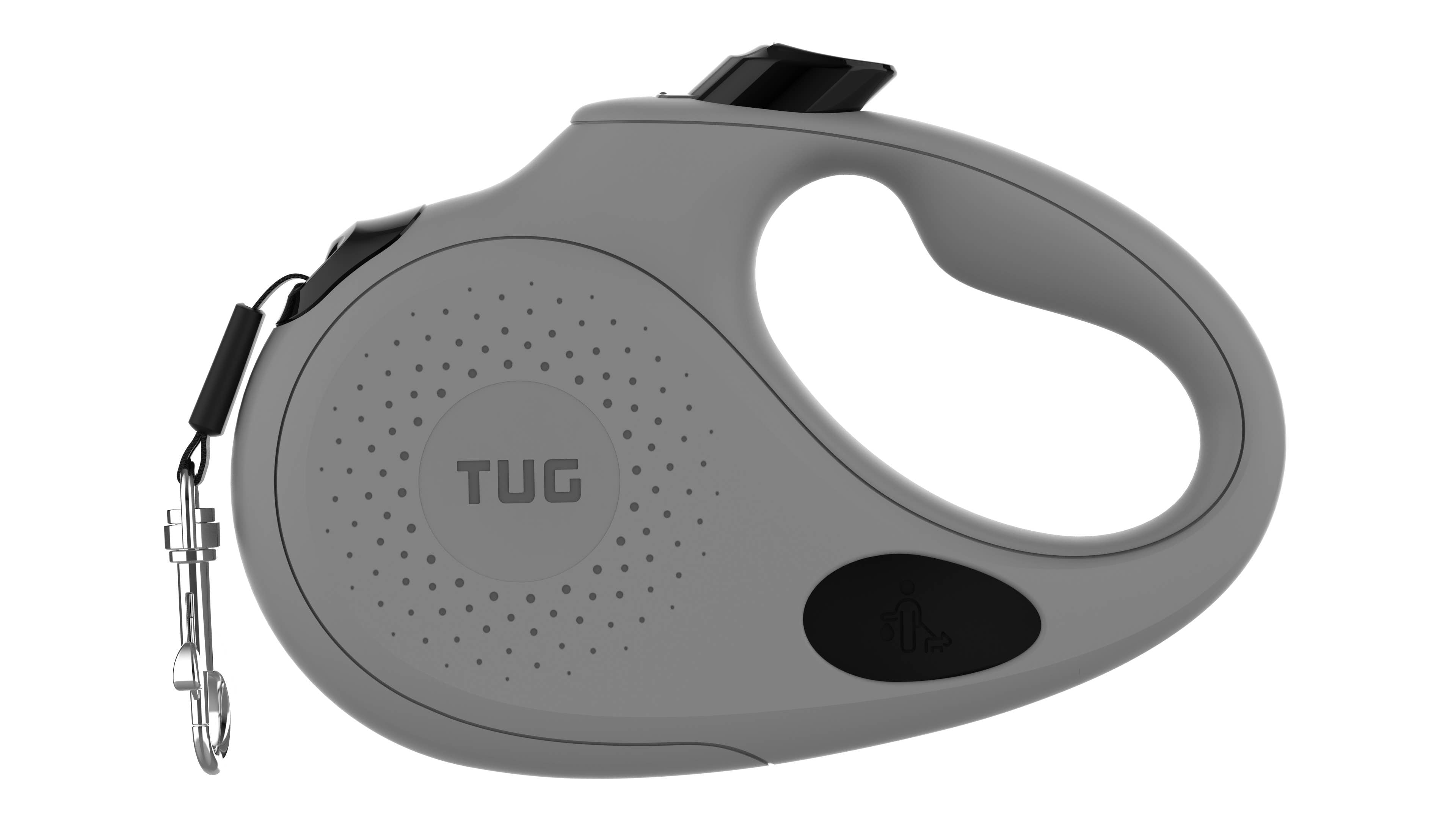Tug Pet Products - TUG Retractable Dog Leash with Integrated Dispenser: Black / Large