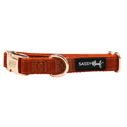 SASSY WOOF - Fall Dog Collar - Foxy: Large