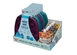 West Paw - Feast Mat + Creamy Treat Display Kit: Waves / Display / Nut Butter & Blueberry