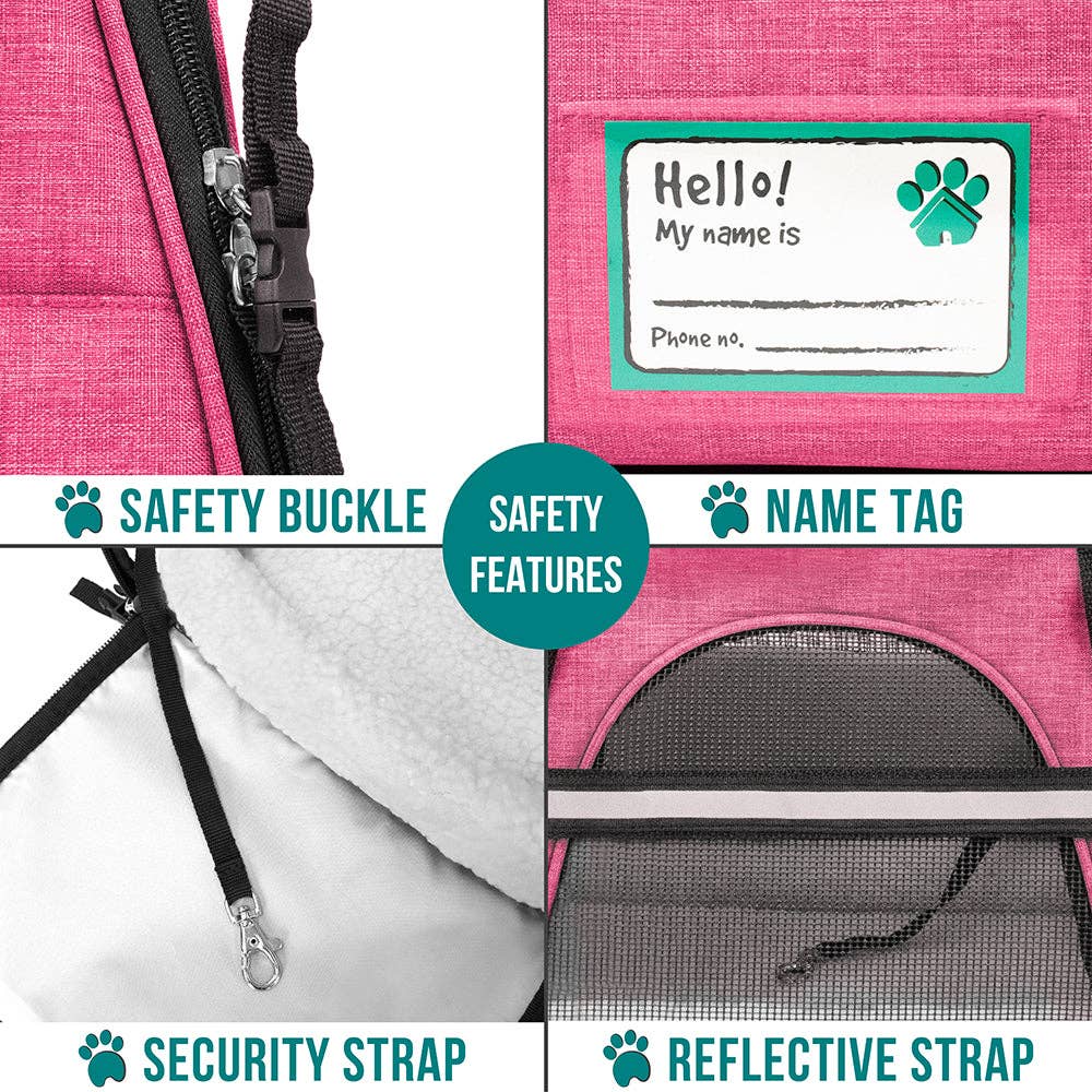 PetAmi - Heather Tote Bag Pet Carrier - Airline Approved: Heather Charcoal / Large - 19.5" x 10.2" x 12" (LxWxH)