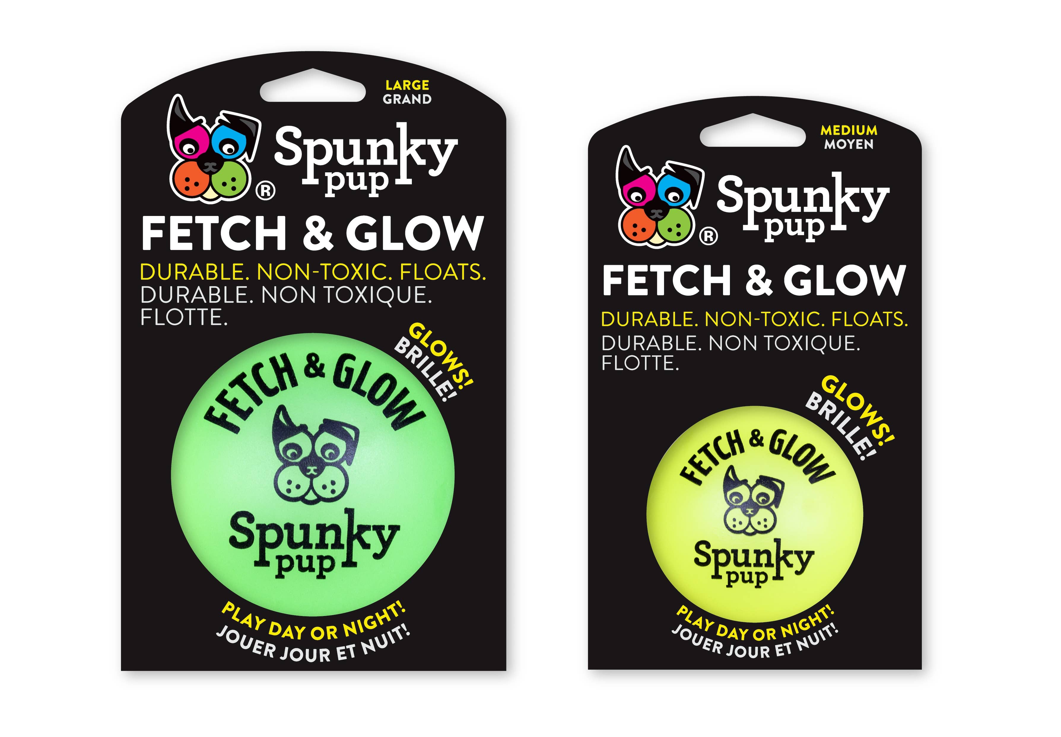 Spunky Pup - Fetch and Glow Ball: Medium