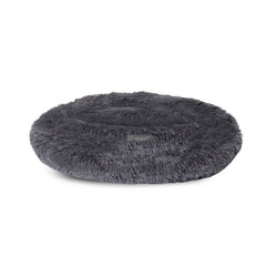 Nandog Pet Gear - SHAGGY ROUND PET BED - MEDIUM / DARK GRAY