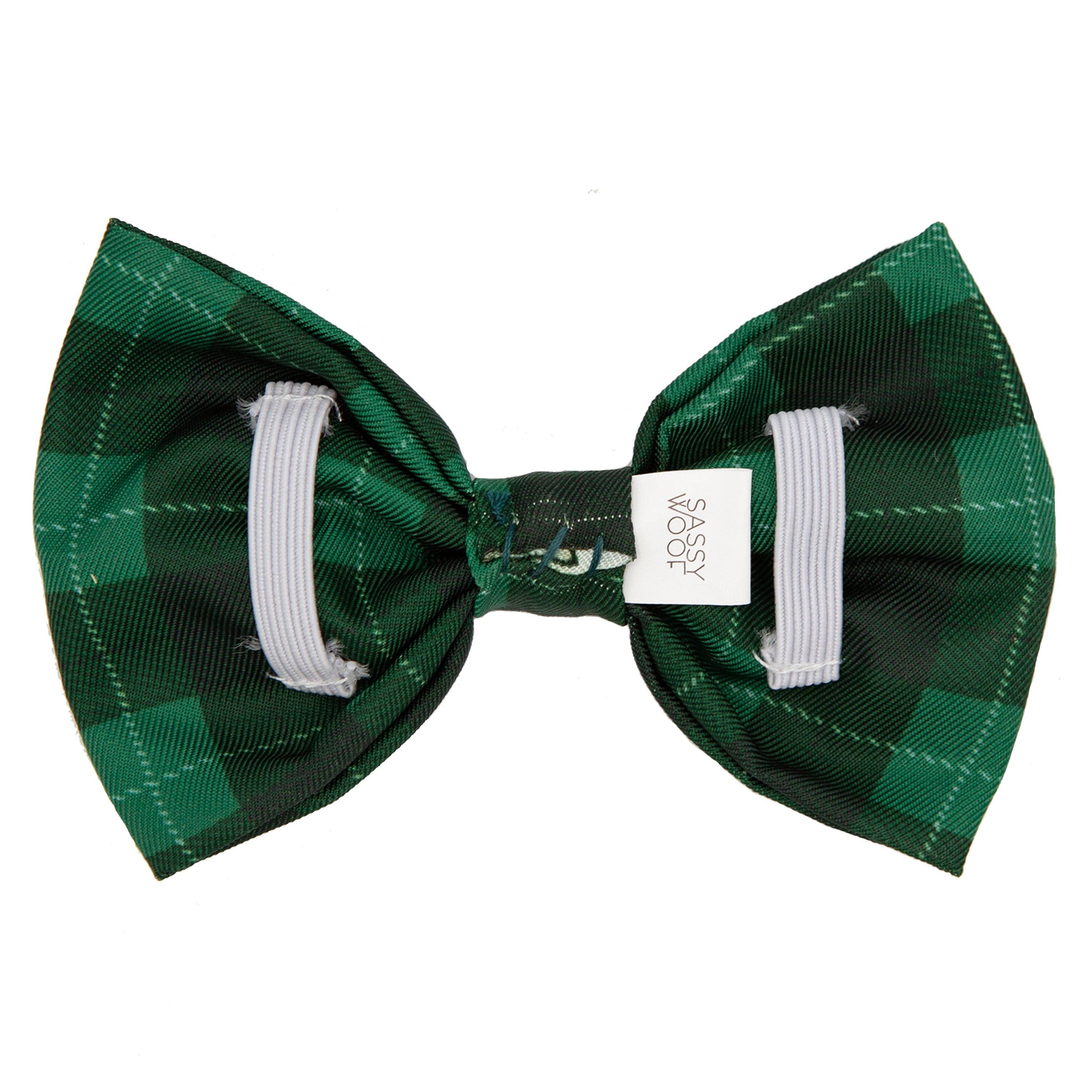 SASSY WOOF - Dog Bowtie - Barks of Holly (Christmas)