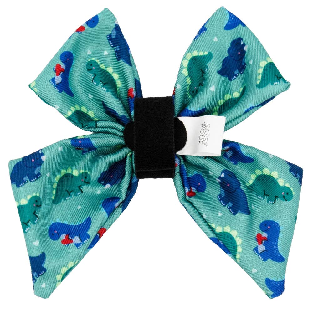 SASSY WOOF - Dog Sailor Bow - Dino Darling