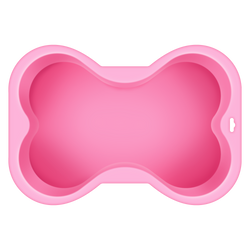 Puppy Cake LLC - Dog Bone Shaped Silicone Cake Pan: Pink