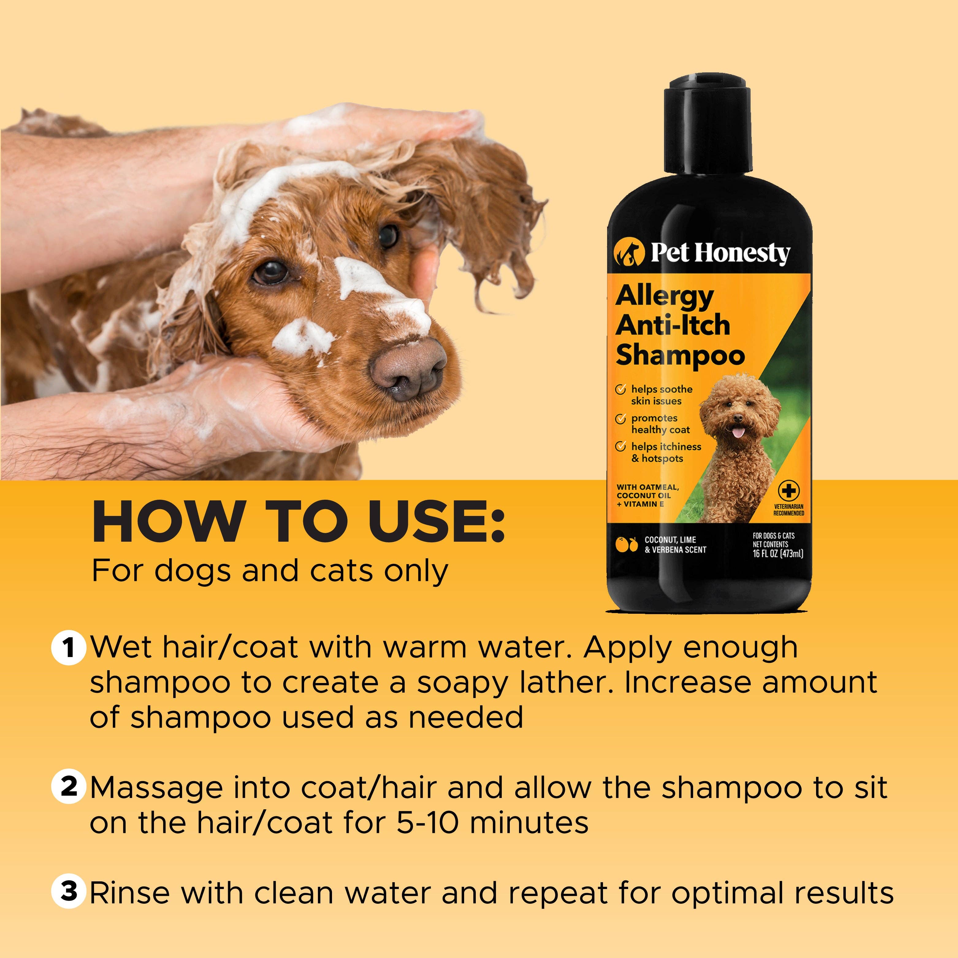 Pet Honesty - Allergy Anti-Itch Shampoo (16 Ounce)