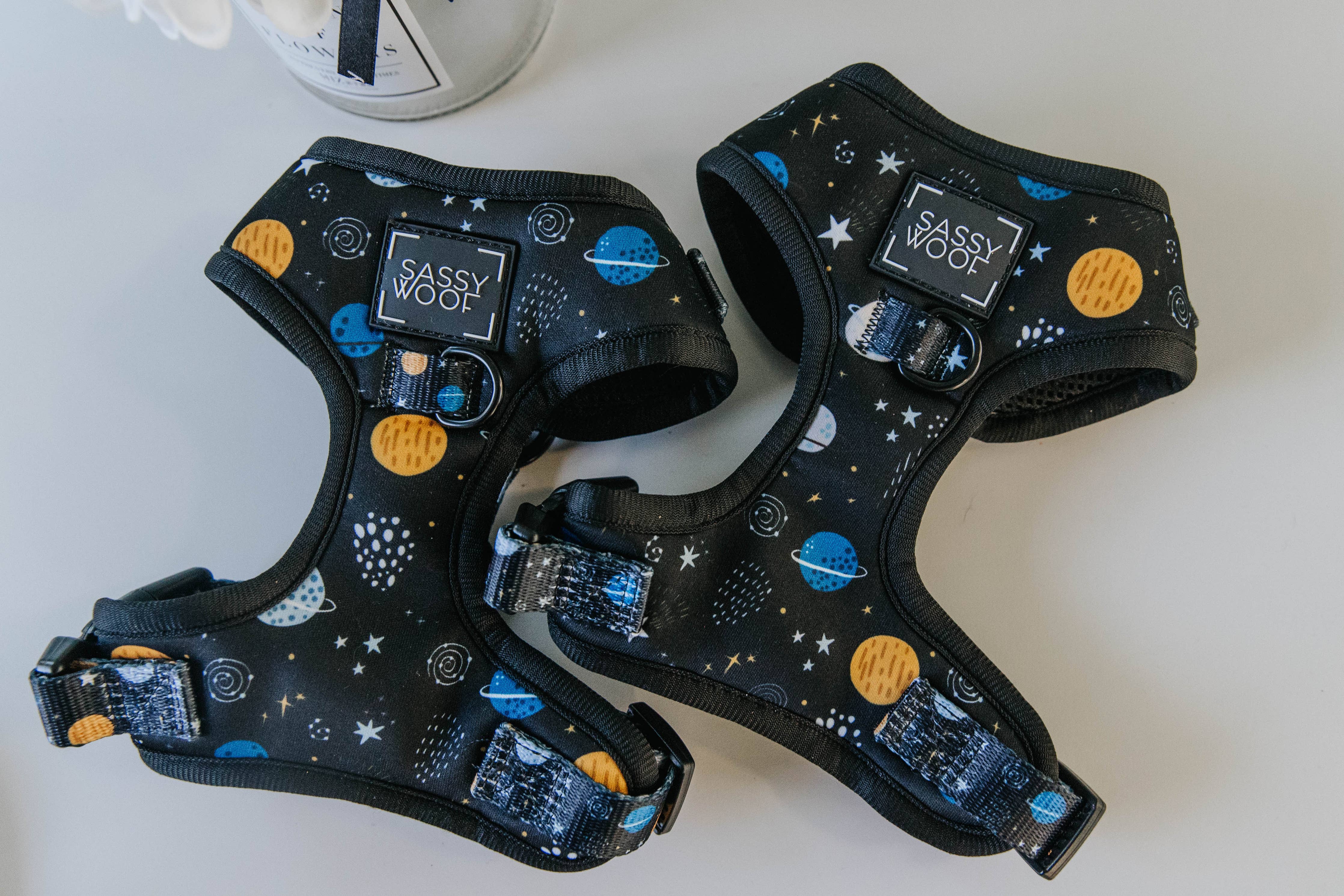 SASSY WOOF - Dog Adjustable Harness - To the Stars and Beyond: XXSmall