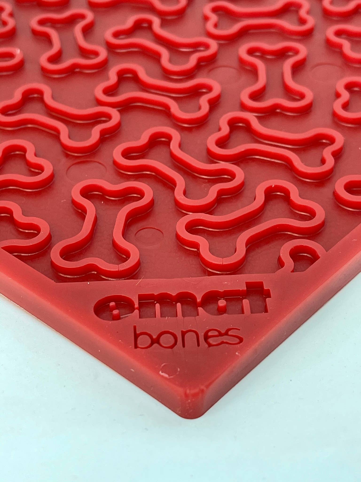 SodaPup Dog Toys - Bones Design Emat Enrichment Licking Mat: Red Bones E-mat