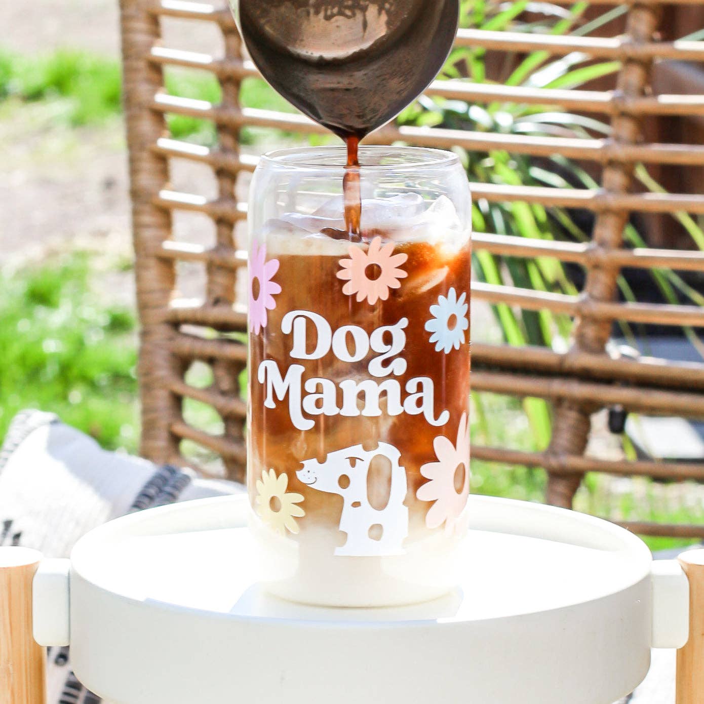 Dog Mama Glass | Lid + Straw