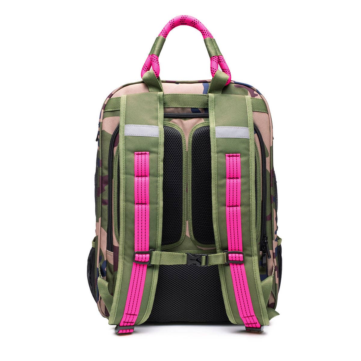 ROVERLUND - READY-FOR-ADVENTURE PET BACKPACK: CAMO / MAGENTA - UP TO 25LBS