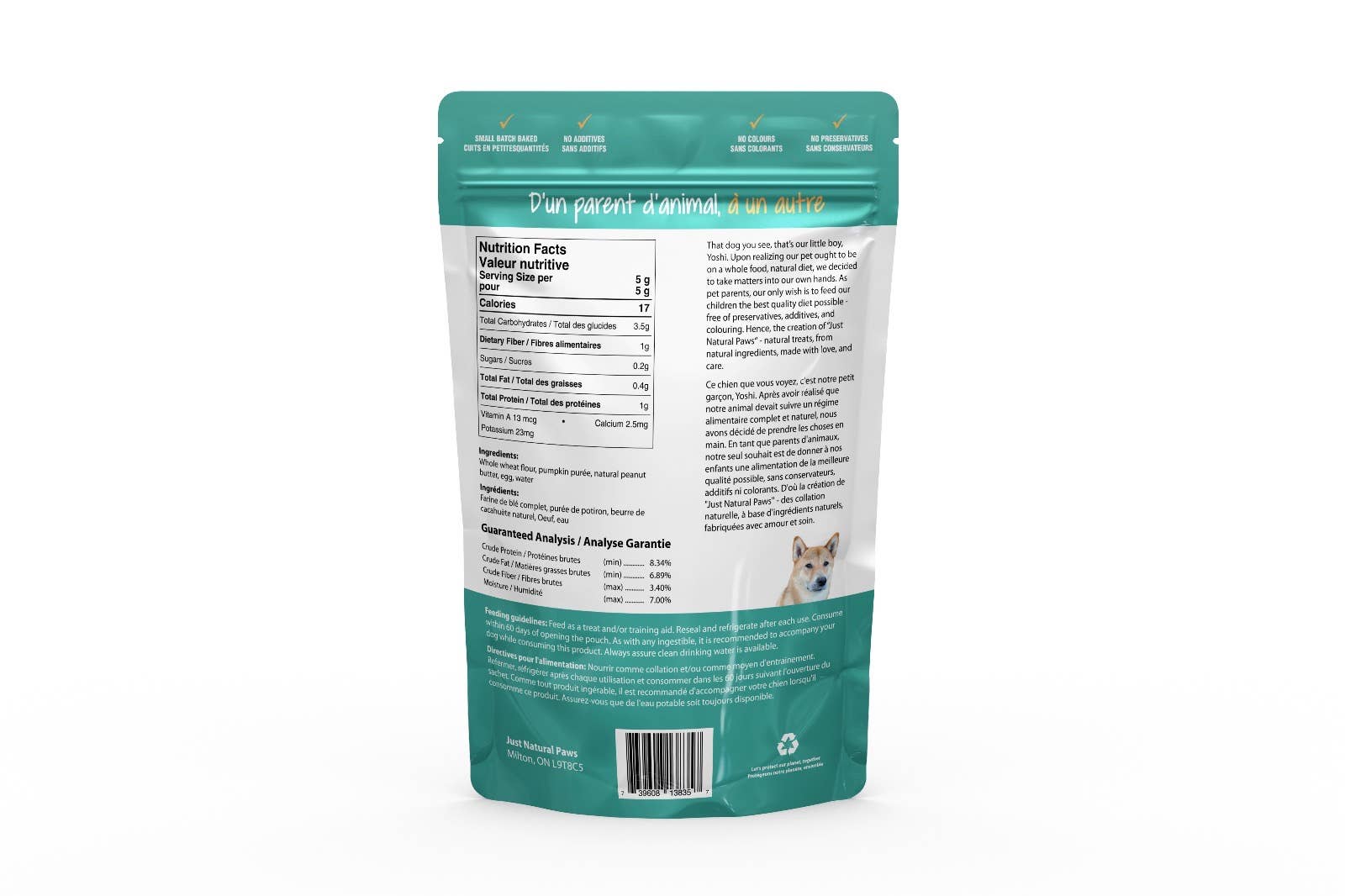 Just Natural Paws Peanut Butter & Pumpkin Trainers