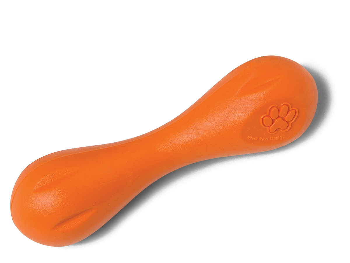 West Paw Hurley® Dog Toy for Chew, and Fetch Small Tangerine