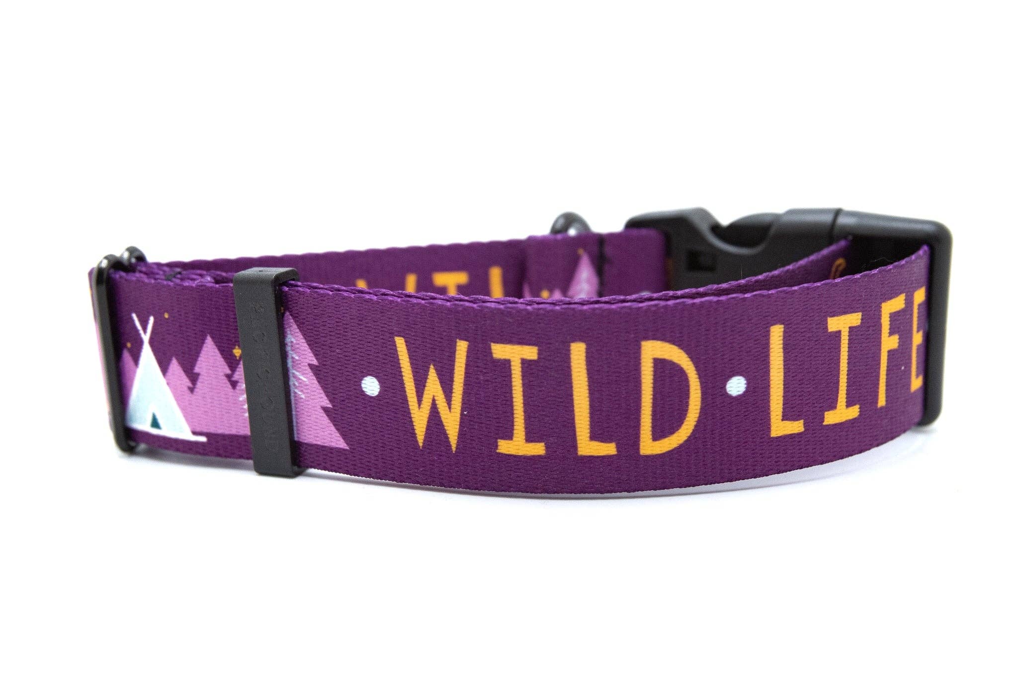 Pacific Hound XL Purple Wild Life Dog Collar