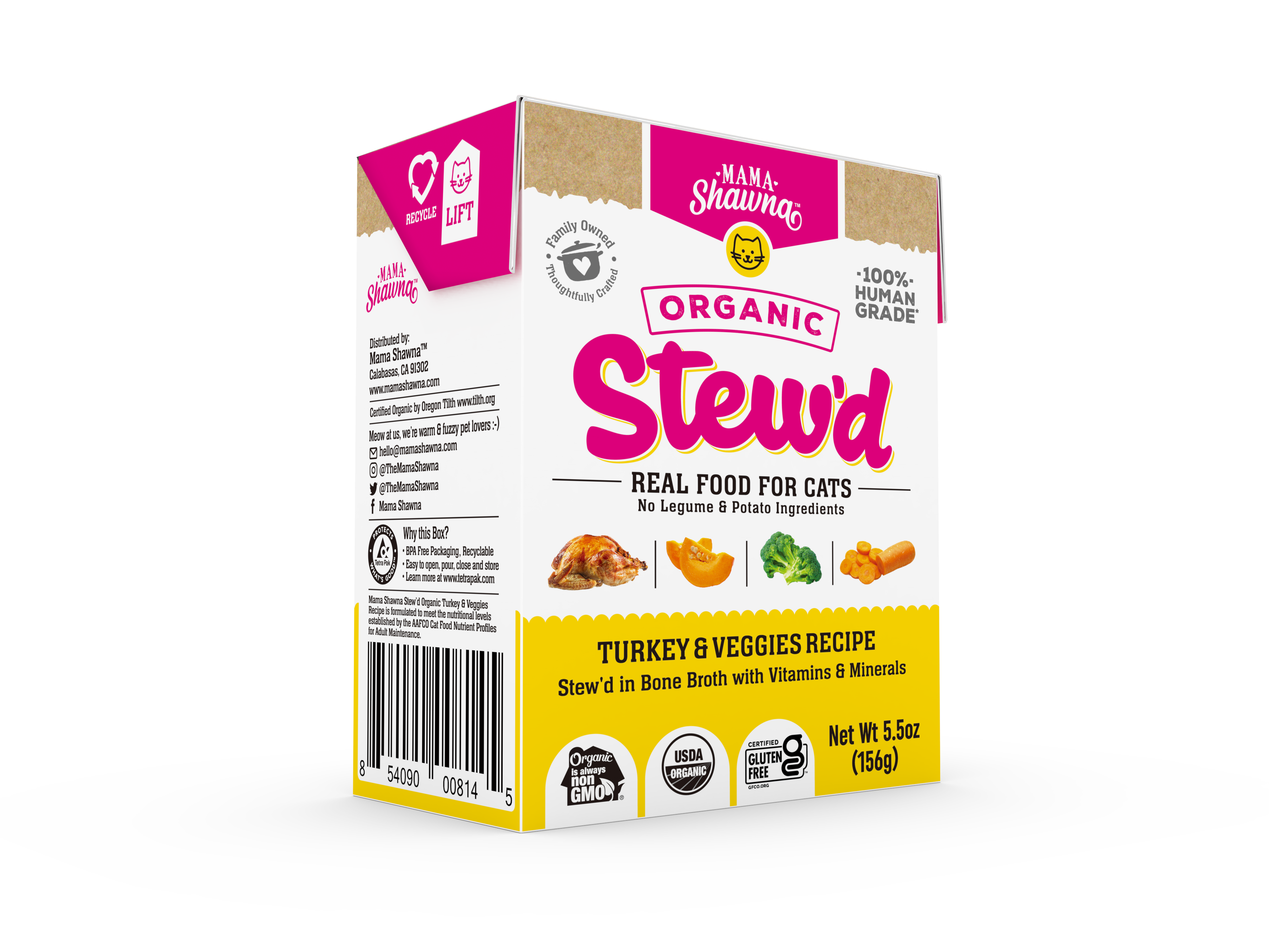 Mama Shawna - Stew'd Organic Cat Turkey & Veggies Recipe: Yellow