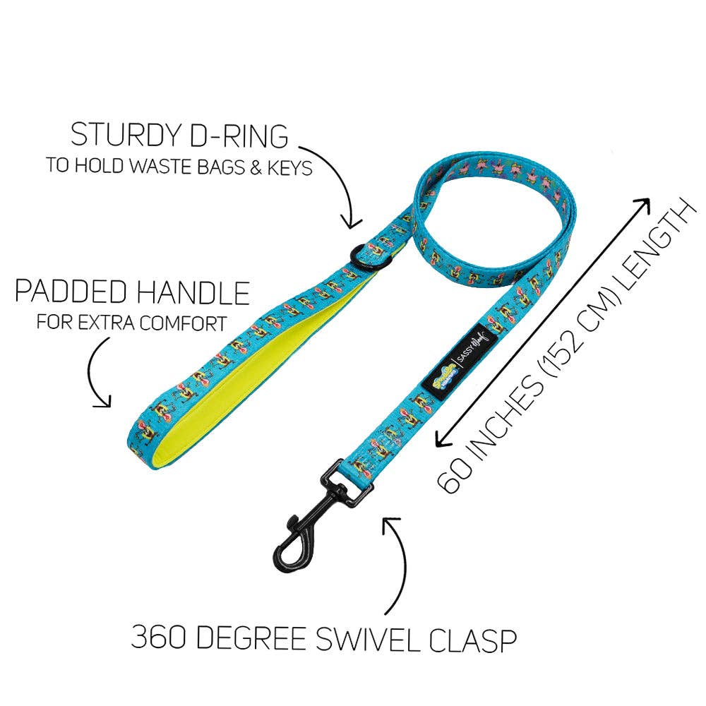 SASSY WOOF - Dog Leash - SpongeBob SquarePants™ Jelly Fishin'