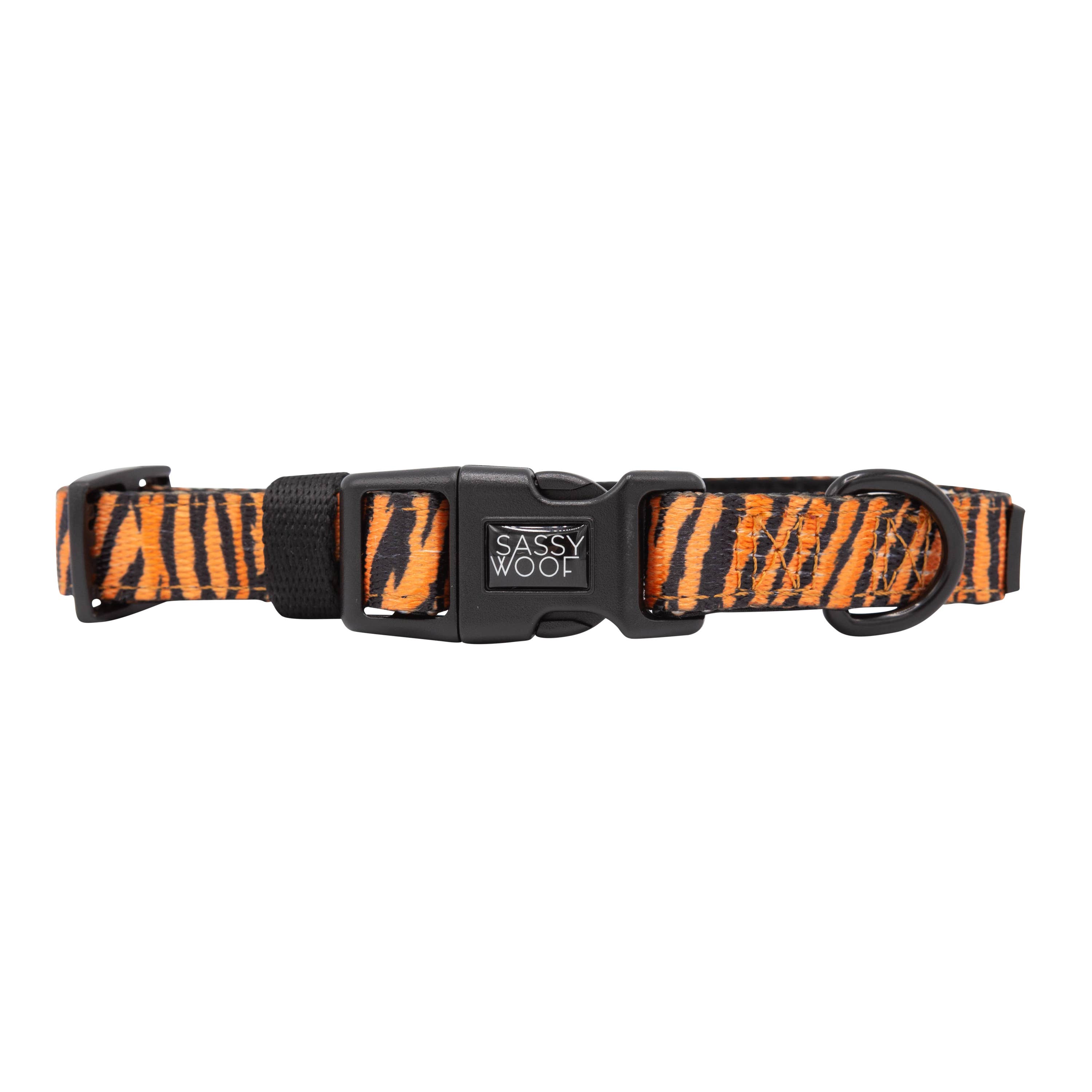 SASSY WOOF - Dog Collar - Paw of the Tiger: S