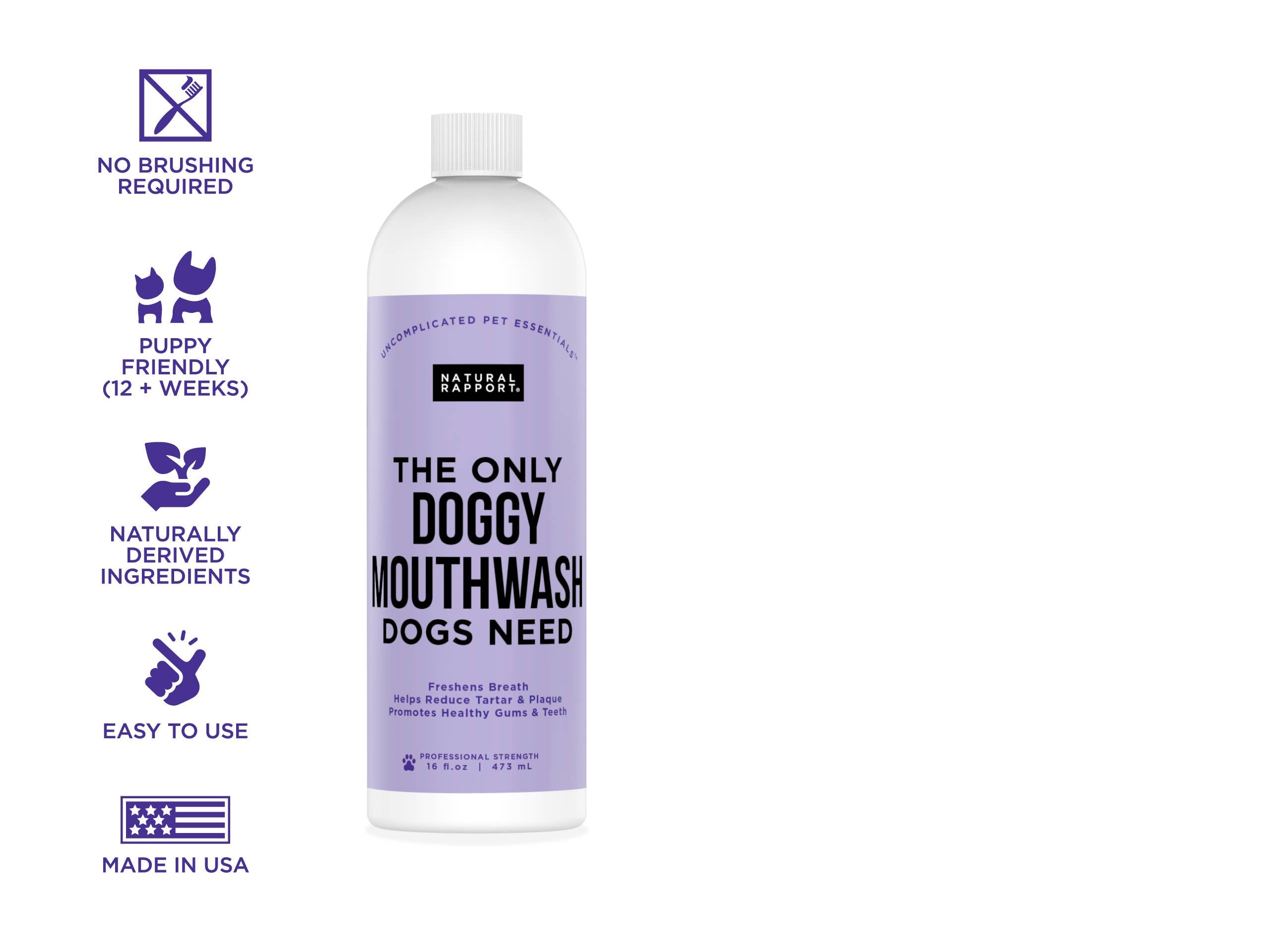 The Only Doggy Mouthwash Dogs Need: 3 ounce