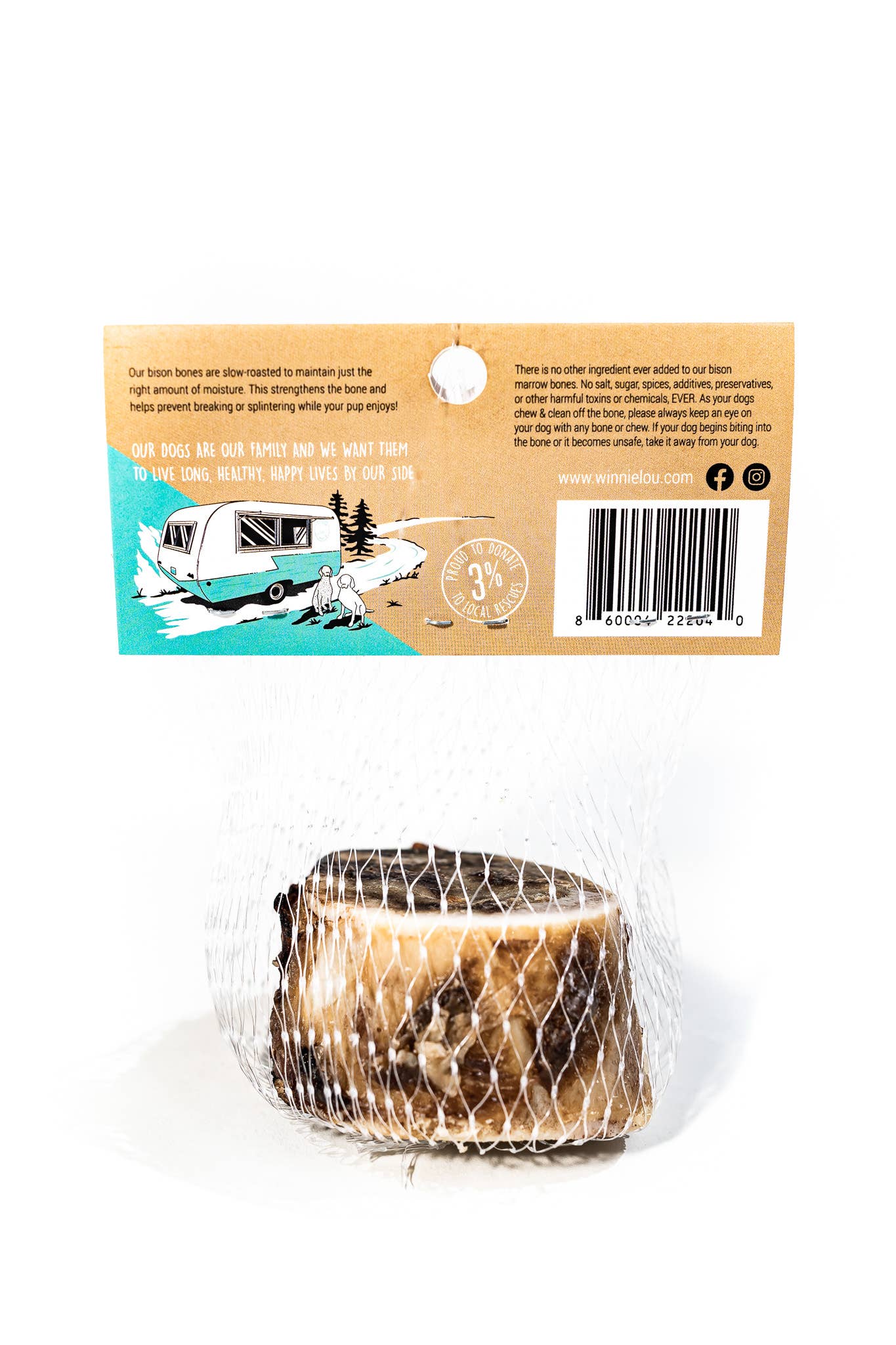 Winnie Lou - The Canine Co. - Bison Marrow Bone - 2"