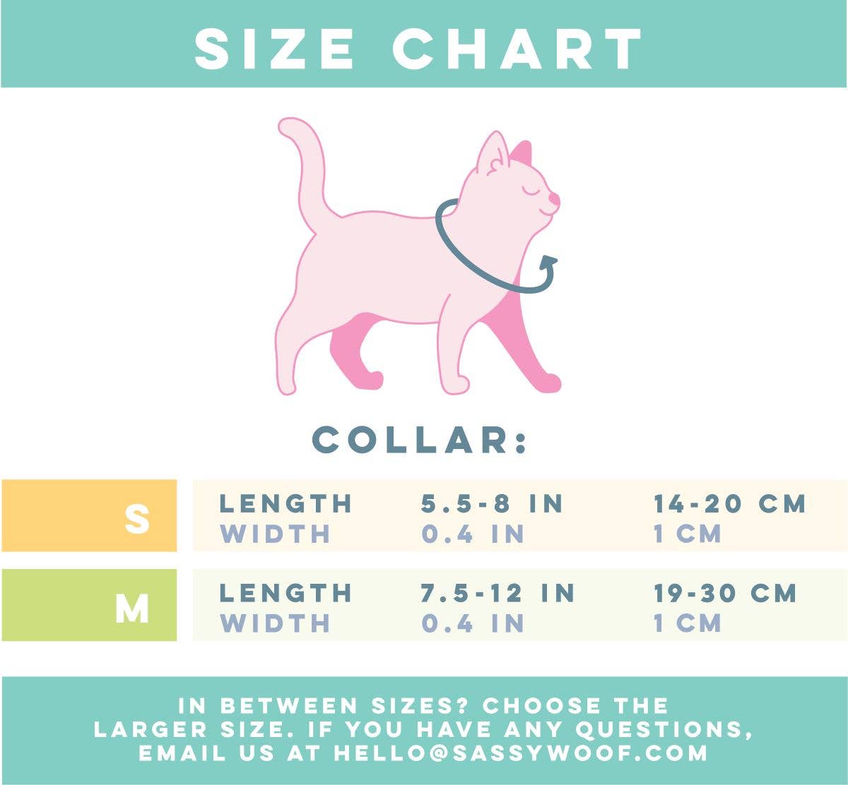 SASSY WOOF - Cat Collar - I Chews You: Medium