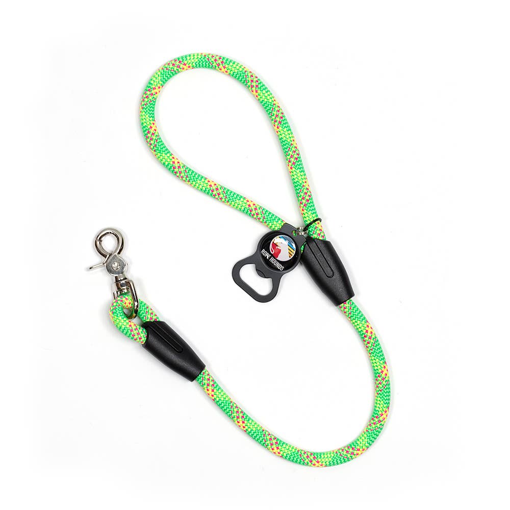 Rope Hounds - 2' Dog Traffic Lead - Greens: Rollin' On