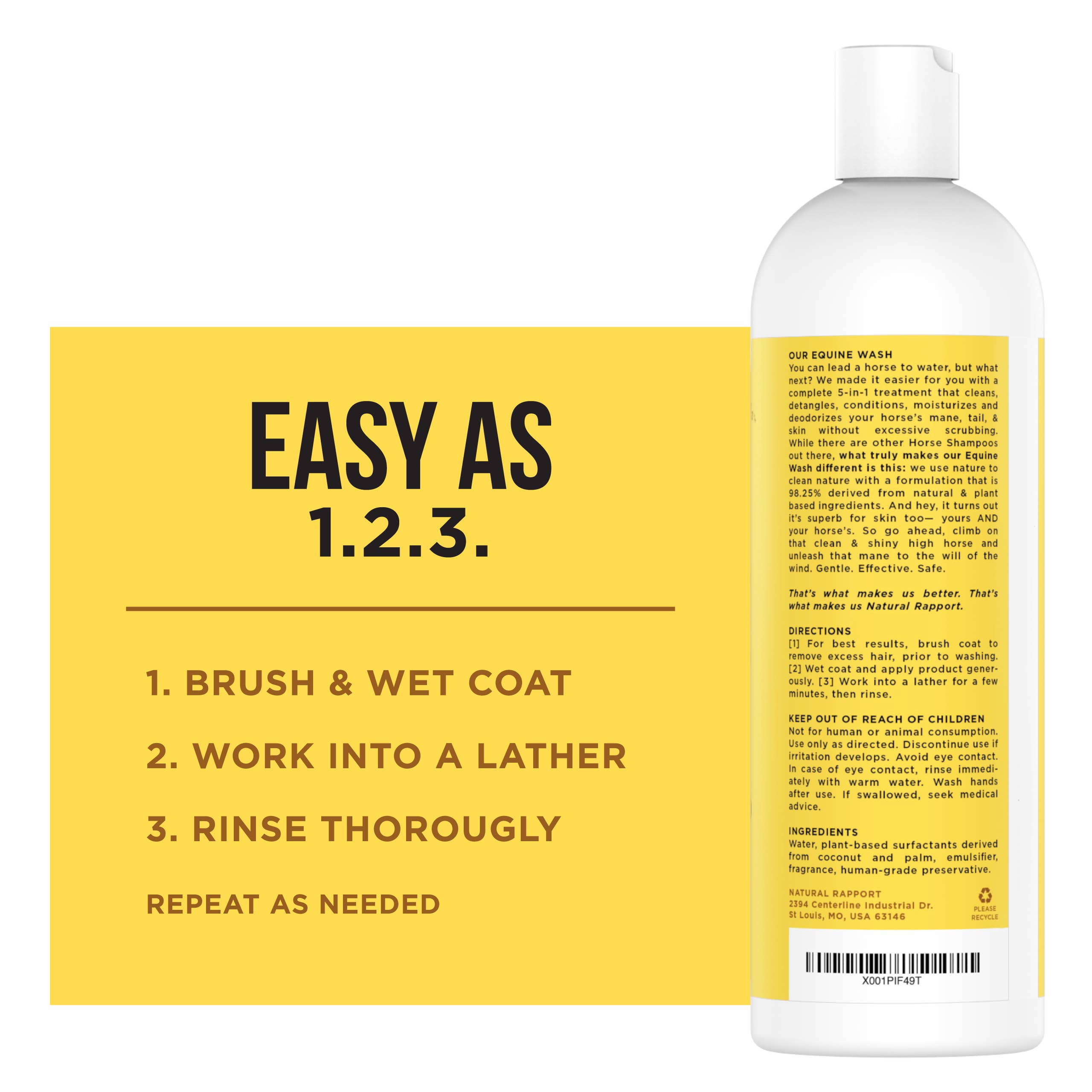The Only Equine Wash Horses Need: 16 oz bottle