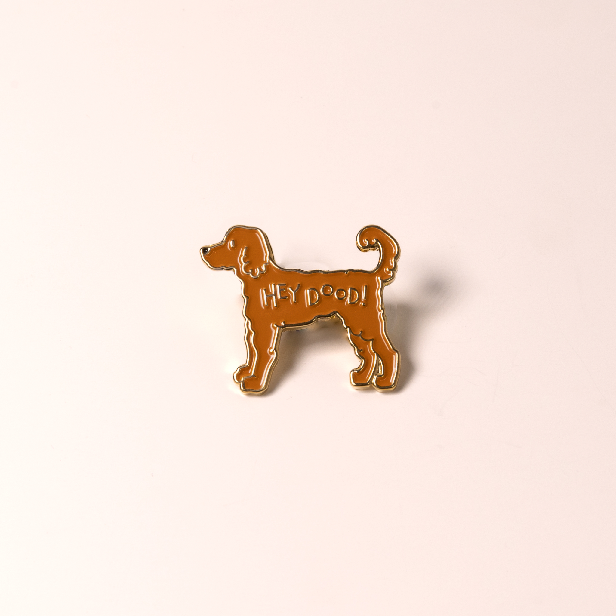 K9 Sport Sack - Hey Dood! Doodle Enamel Pin: Golden