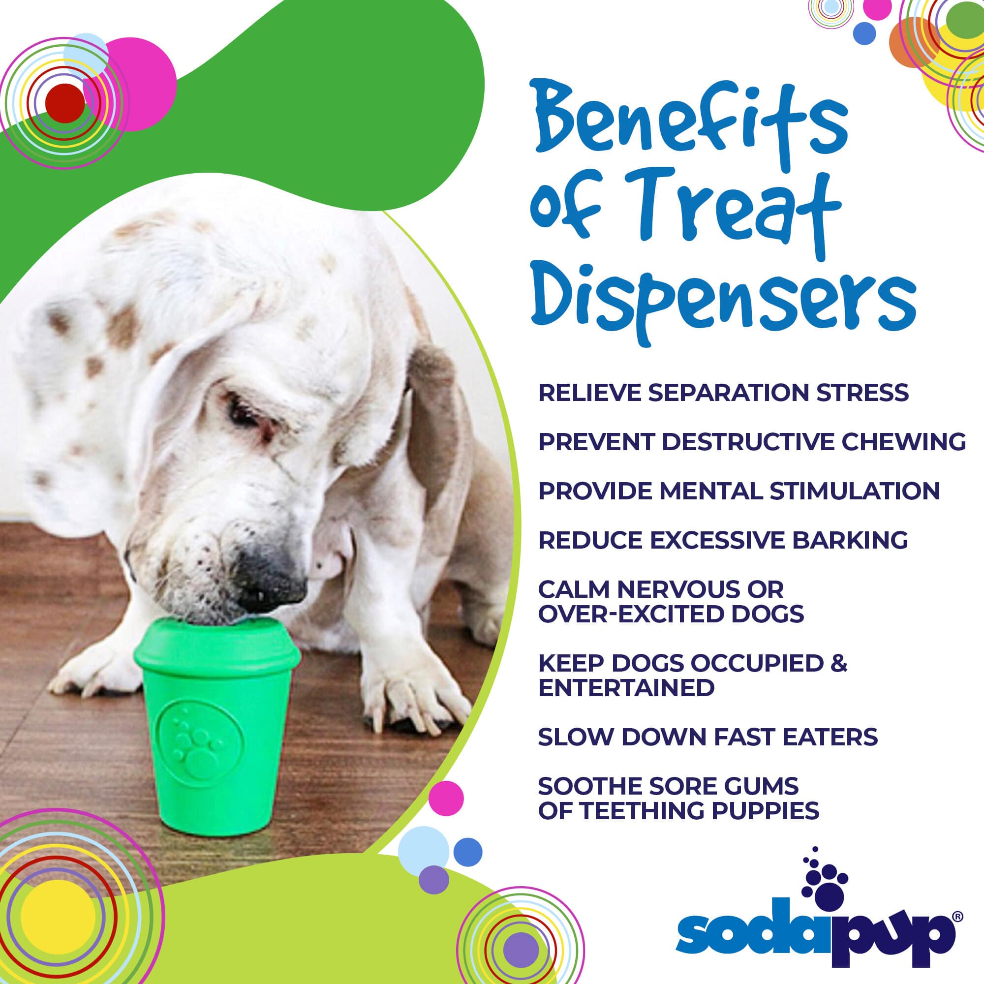 SodaPup Dog Toys - Coffee Cup Durable Rubber Chew Toy and Treat Dispenser - pink: Medium Coffee Cup Treat Dispenser - PINK