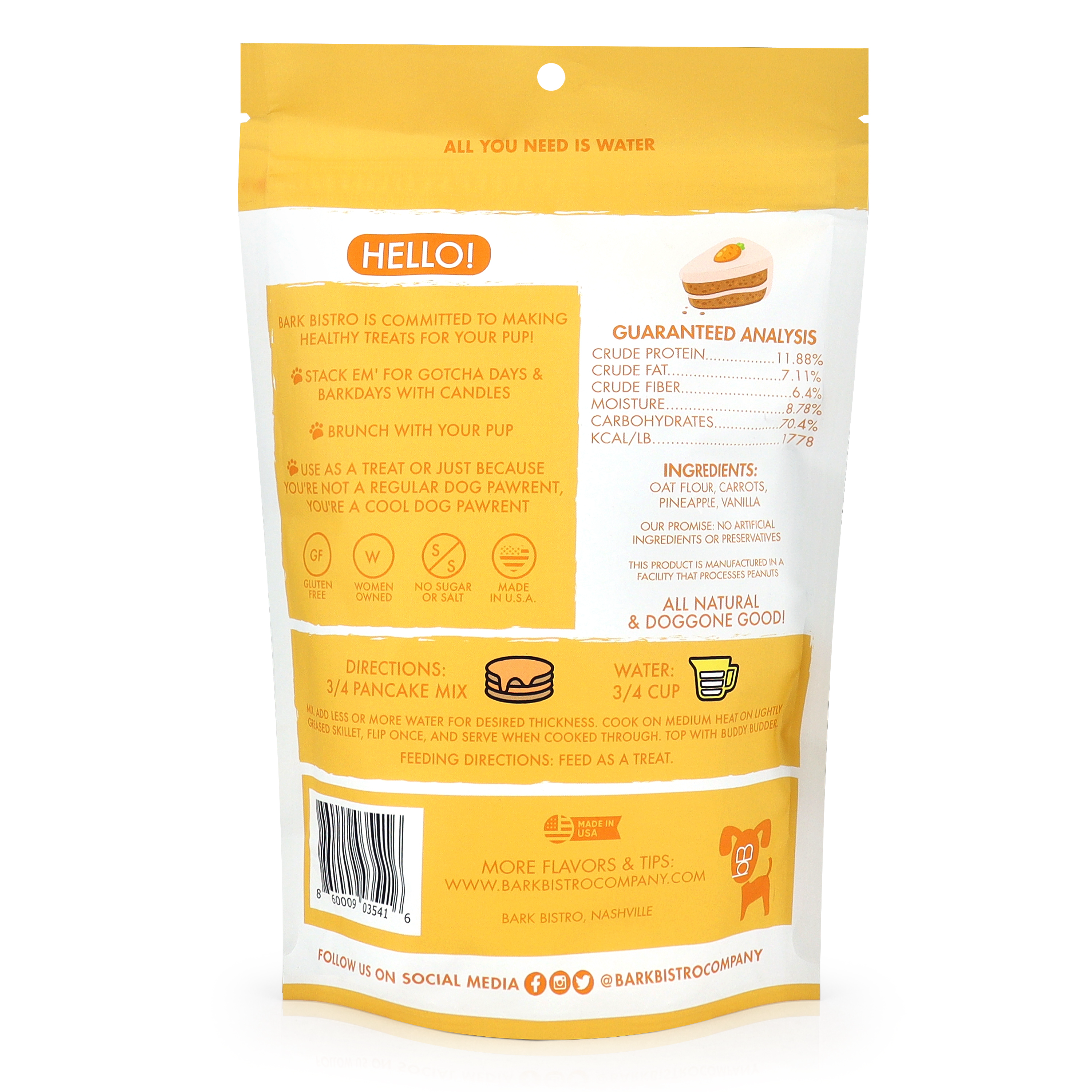 Bark Bistro - Dog Pancakes Dessert Pancakes Flavor Pack