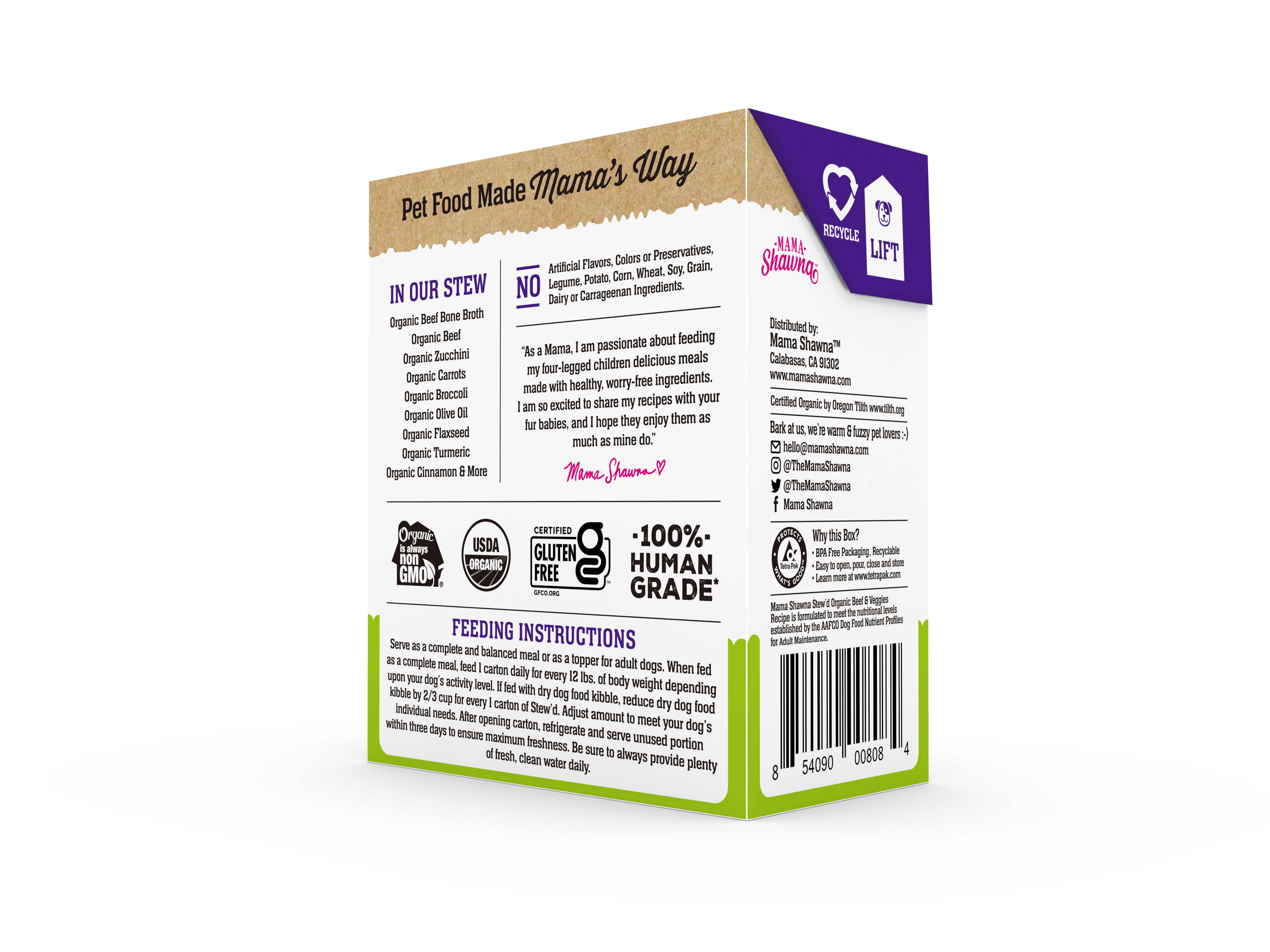 Mama Shawna - Stew'd Organic Dog Beef & Veggies Recipe: Purple