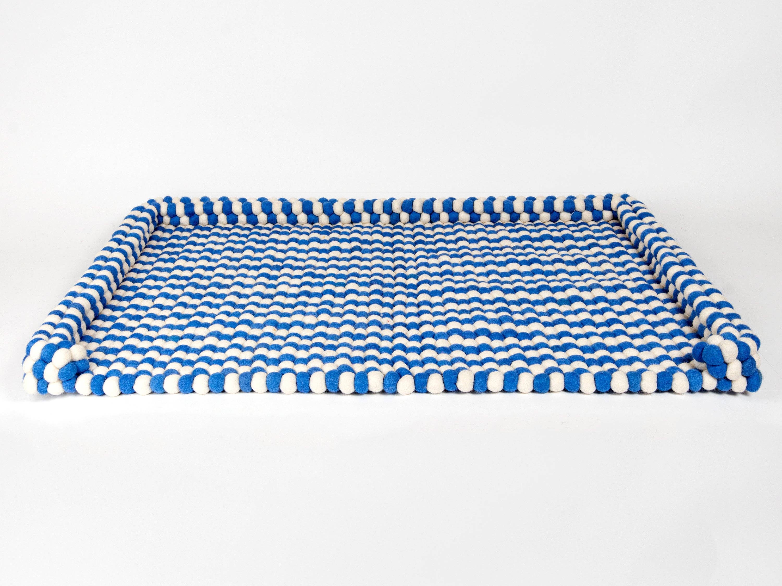 Felt Dog Bed - Natural Wool Handmade Dog Bed for All Breeds: Medium 30x20 / Rainbow Multicolor