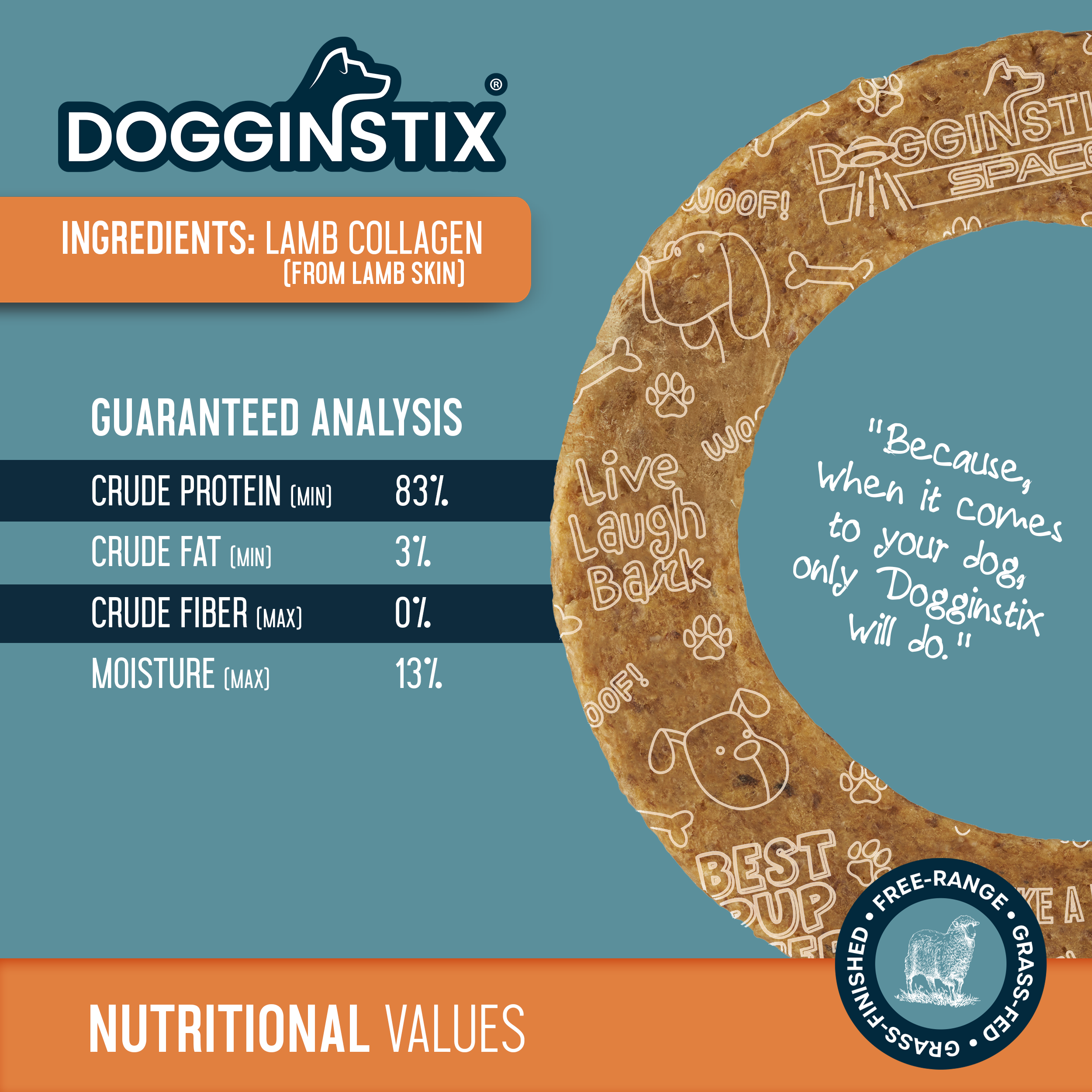 Dogginstix - Lamb Collagen - Cosmic Donut