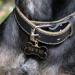 Treat Yo Self Pet ID Tag: Black